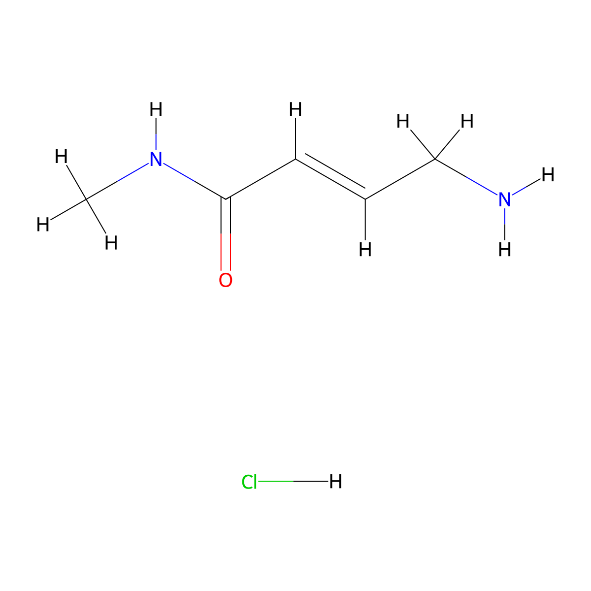 (2E)-4-amino-N-methylbut-2-enamide hydrochloride molecular structure, CAS 2034161-83-4