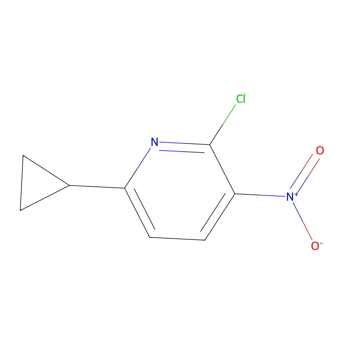 2-Chloro-6-cyclopropyl-3-nitropyridine molecular structure, CAS 2034184-65-9