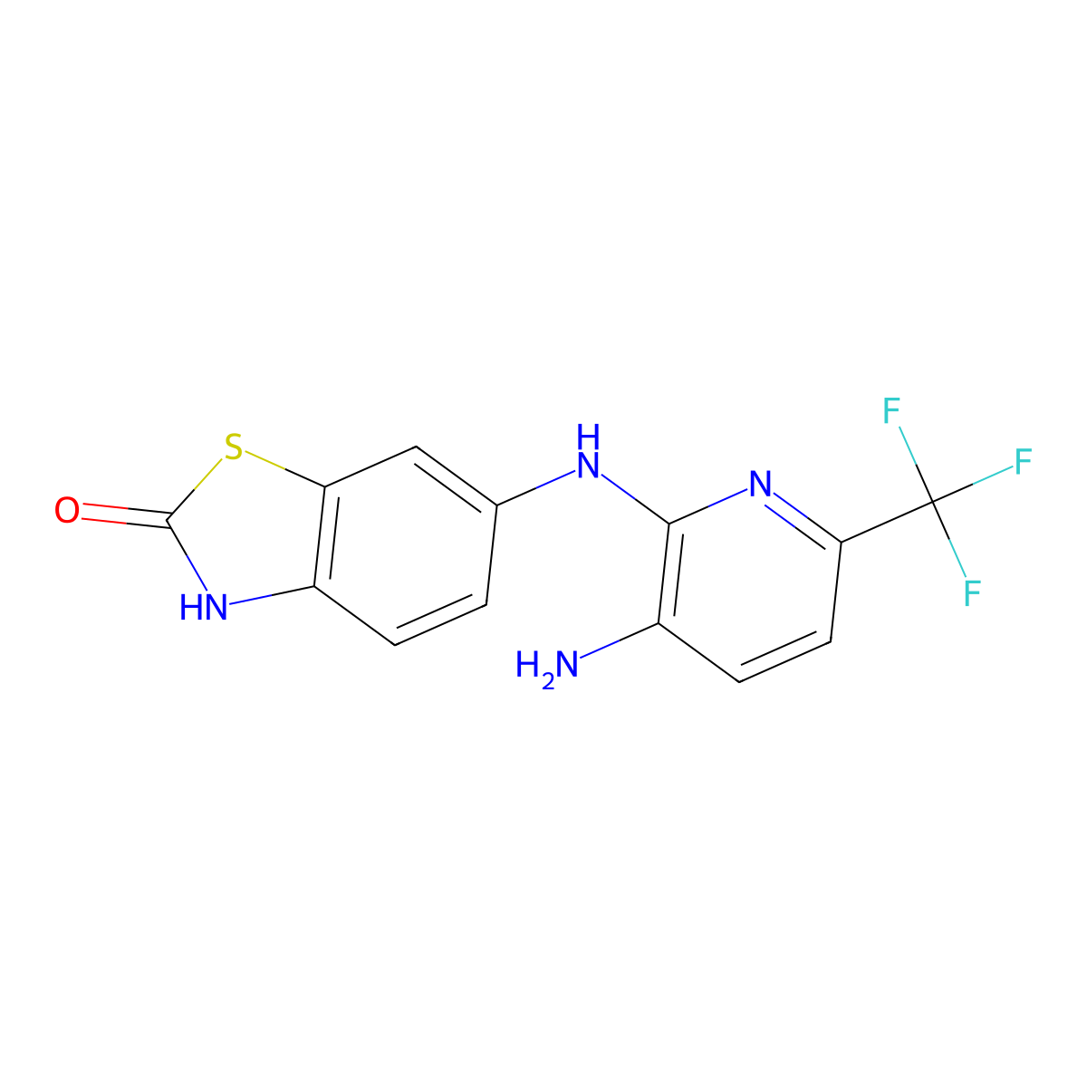 6-[[3-Amino-6-(trifluoromethyl)-2-pyridinyl]amino]-2(3H)-benzothiazolone molecular structure, CAS 2034185-39-0