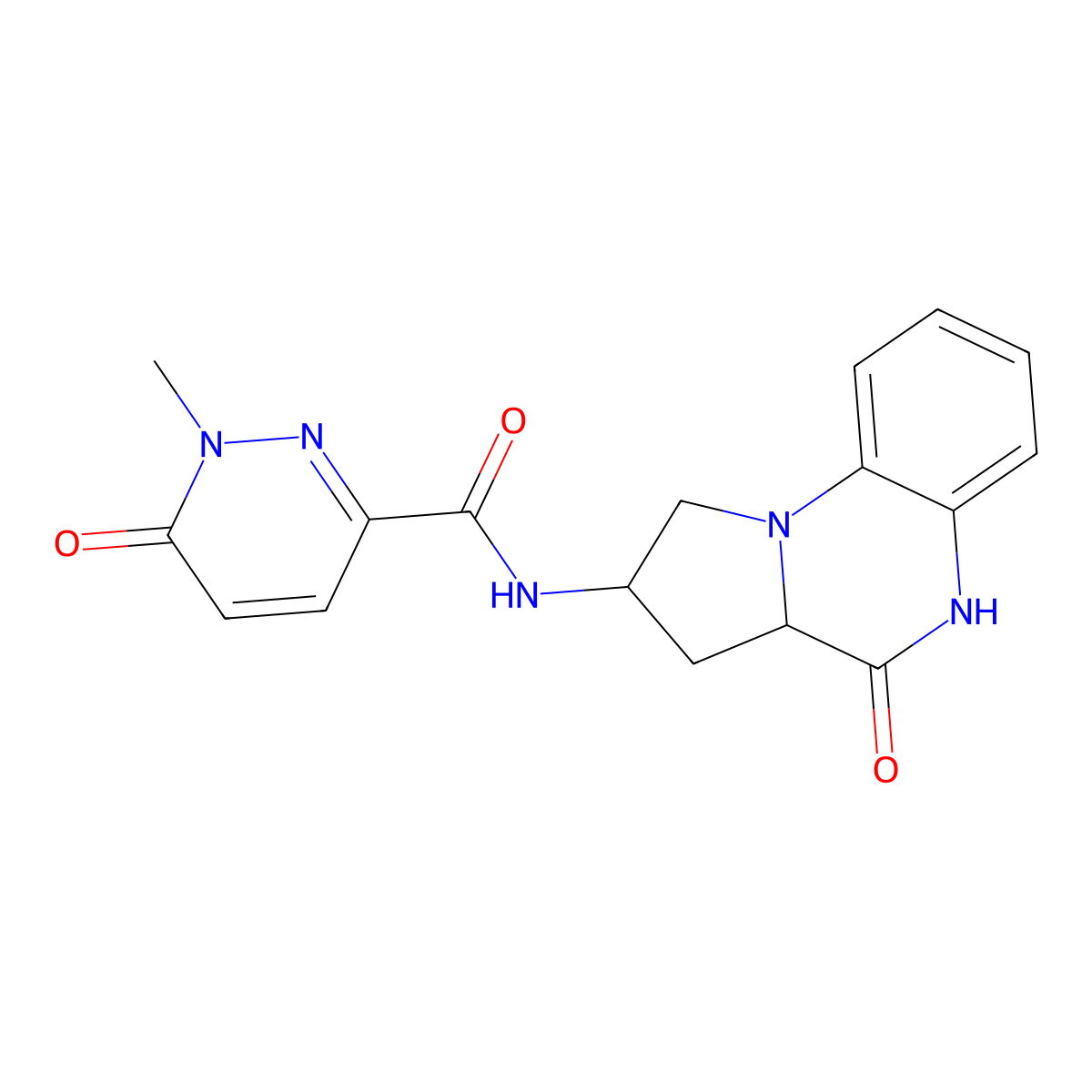 1-methyl-6-oxo-N-(4-oxo-1,2,3,3a,4,5-hexahydropyrrolo[1,2-a]quinoxalin-2-yl)-1,6-dihydropyridazine-3-carboxamide molecular structure, CAS 2034200-49-0