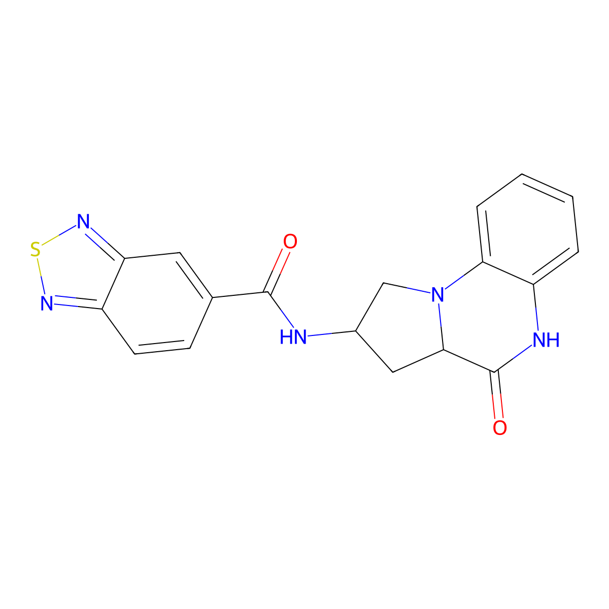 N-(4-oxo-1,2,3,3a,4,5-hexahydropyrrolo[1,2-a]quinoxalin-2-yl)benzo[c][1,2,5]thiadiazole-5-carboxamide molecular structure, CAS 2034200-87-6