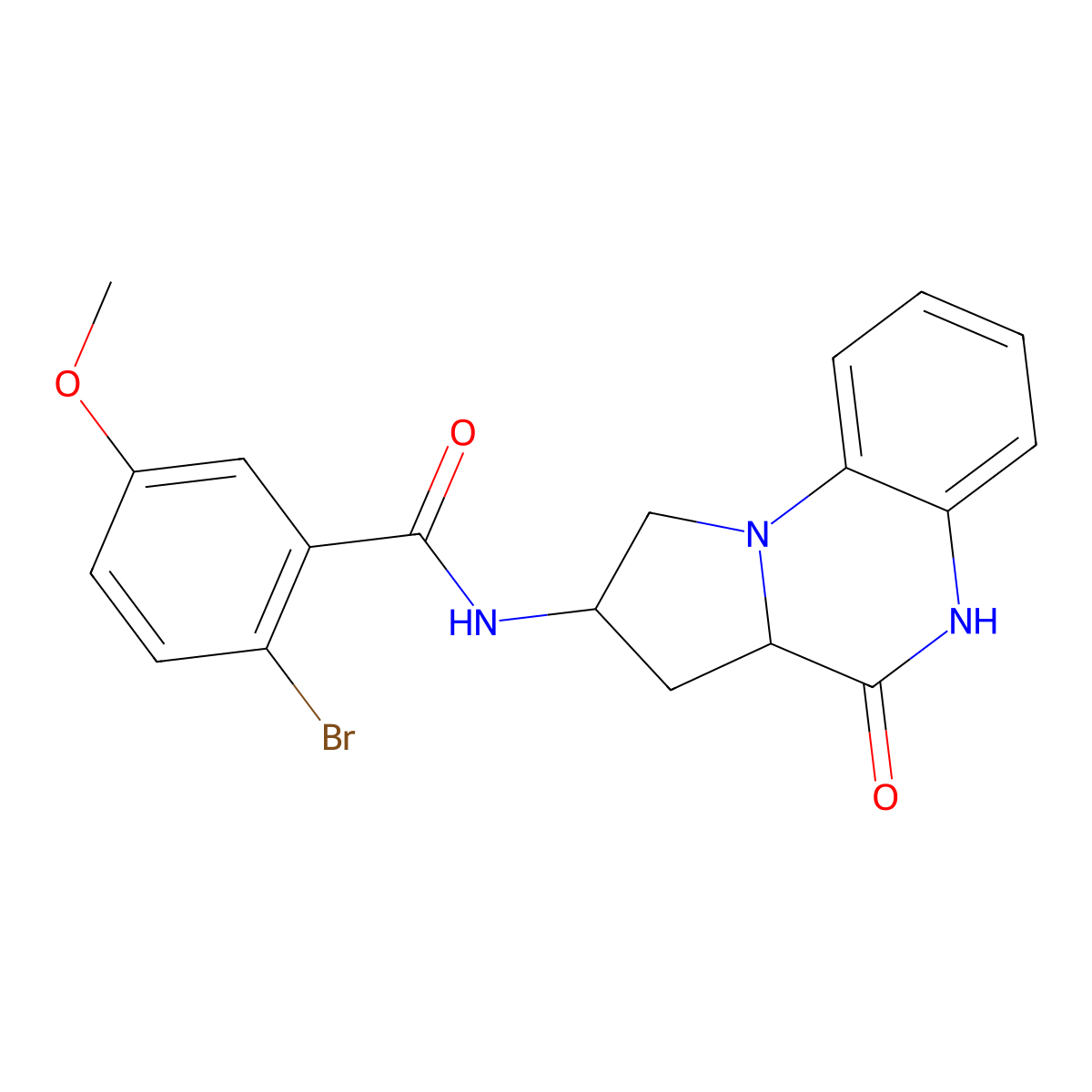 2-bromo-5-methoxy-N-(4-oxo-1,2,3,3a,4,5-hexahydropyrrolo[1,2-a]quinoxalin-2-yl)benzamide molecular structure, CAS 2034200-89-8