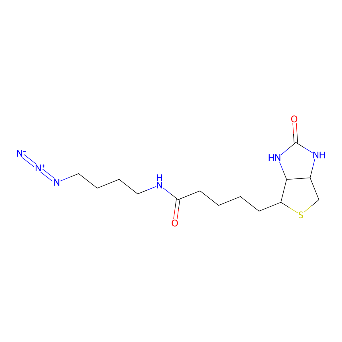 N-(4-azidobutyl)-5-(2-oxohexahydro-1H-thieno[3,4-d]imidazol-4-yl)pentanamide molecular structure, CAS 2034201-01-7
