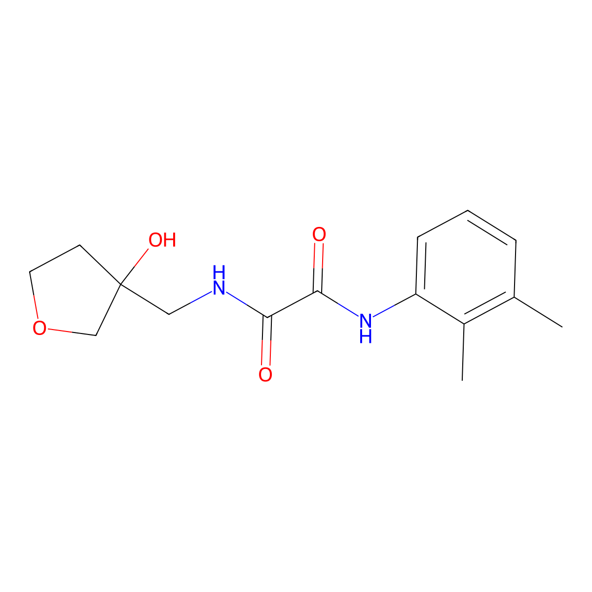 N1-(2,3-dimethylphenyl)-N2-((3-hydroxytetrahydrofuran-3-yl)methyl)oxalamide molecular structure, CAS 2034203-83-1