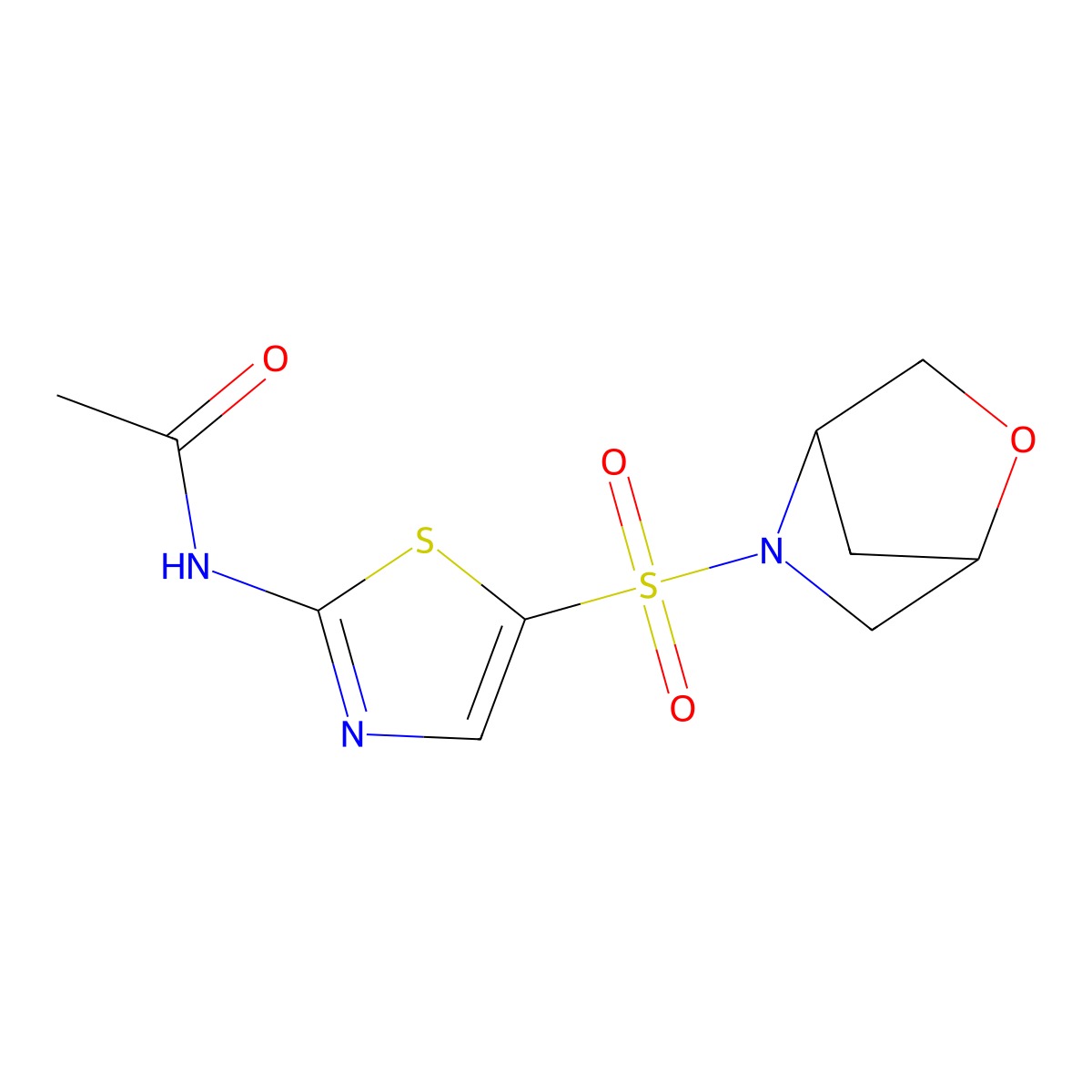 N-(5-(2-oxa-5-azabicyclo[2.2.1]heptan-5-ylsulfonyl)thiazol-2-yl)acetamide molecular structure, CAS 2034204-13-0