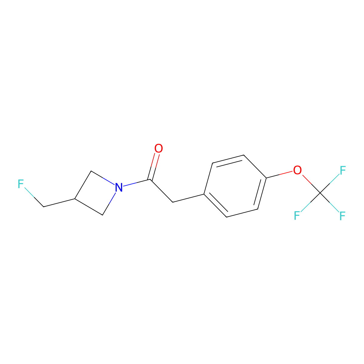 1-(3-(Fluoromethyl)azetidin-1-yl)-2-(4-(trifluoromethoxy)phenyl)ethanone molecular structure, CAS 2034204-73-2