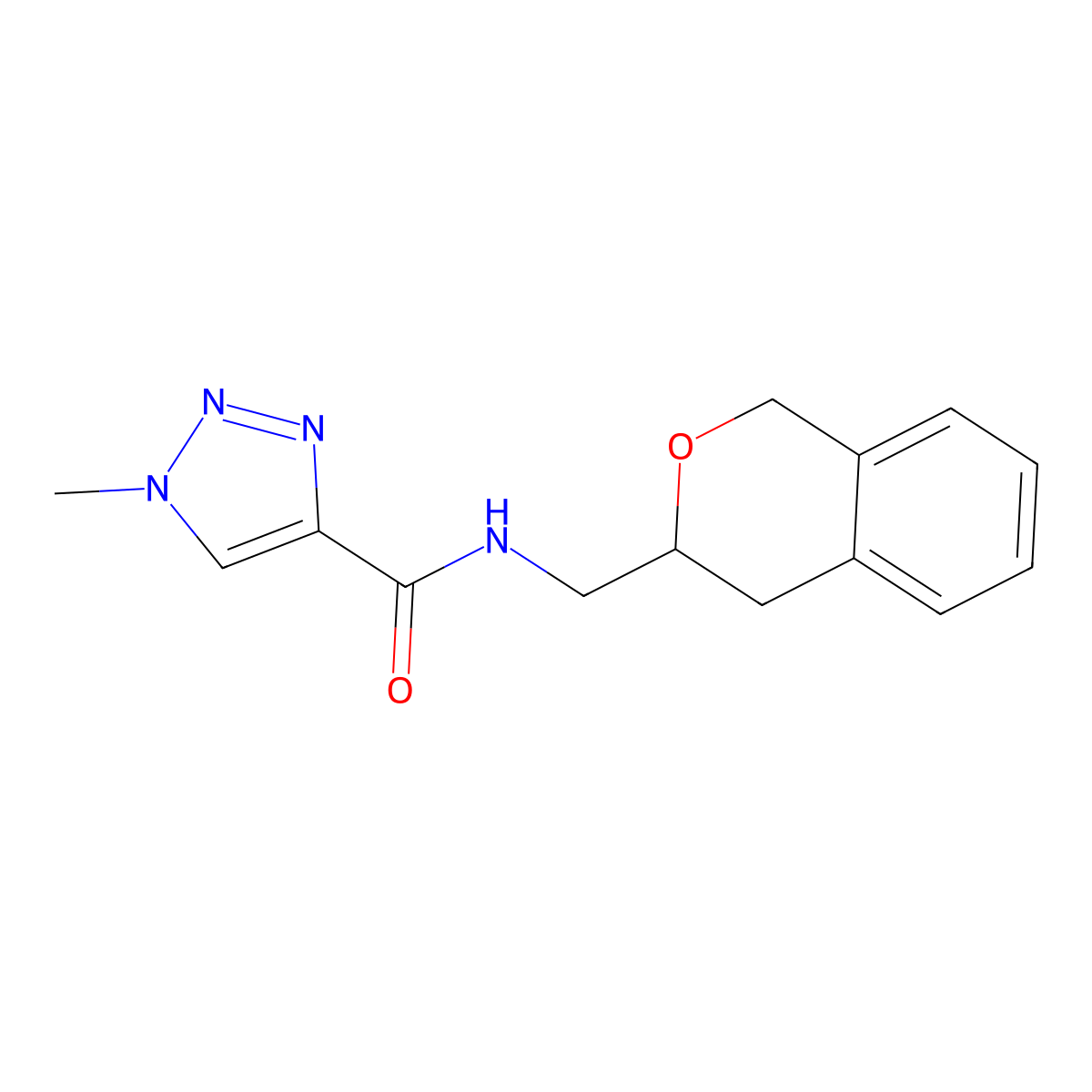 N-(isochroman-3-ylmethyl)-1-methyl-1H-1,2,3-triazole-4-carboxamide molecular structure, CAS 2034204-78-7
