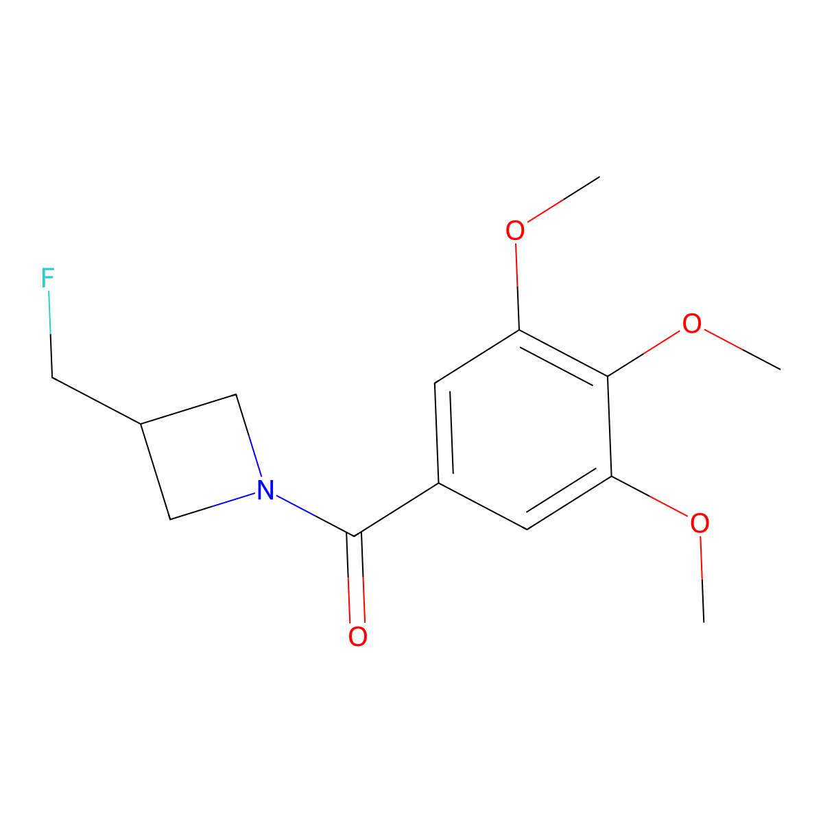 (3-(Fluoromethyl)azetidin-1-yl)(3,4,5-trimethoxyphenyl)methanone molecular structure, CAS 2034204-88-9
