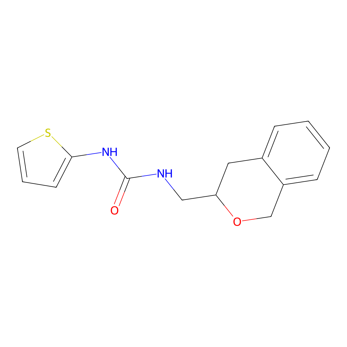 1-(Isochroman-3-ylmethyl)-3-(thiophen-2-yl)urea molecular structure, CAS 2034204-93-6