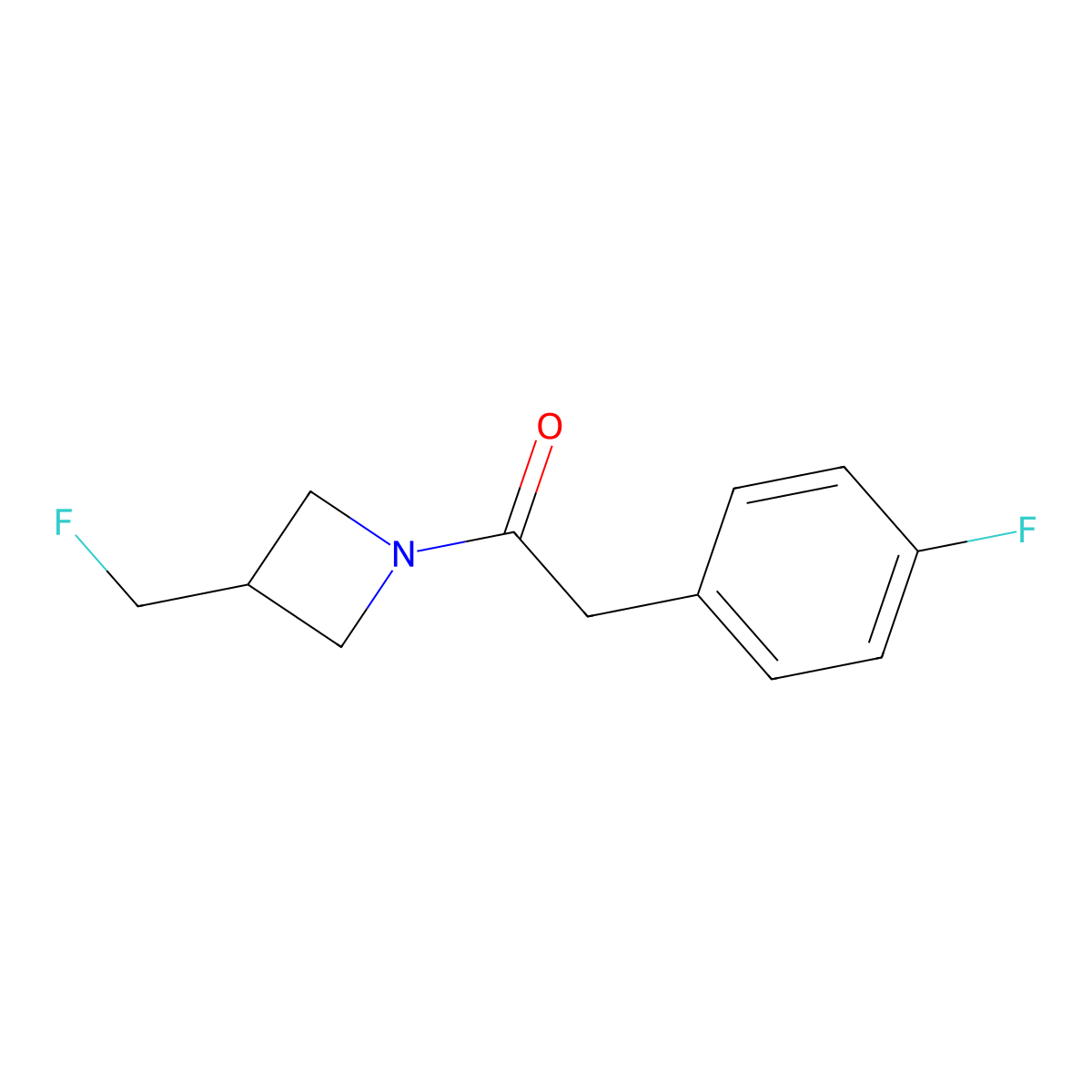 1-(3-(Fluoromethyl)azetidin-1-yl)-2-(4-fluorophenyl)ethanone molecular structure, CAS 2034205-03-1