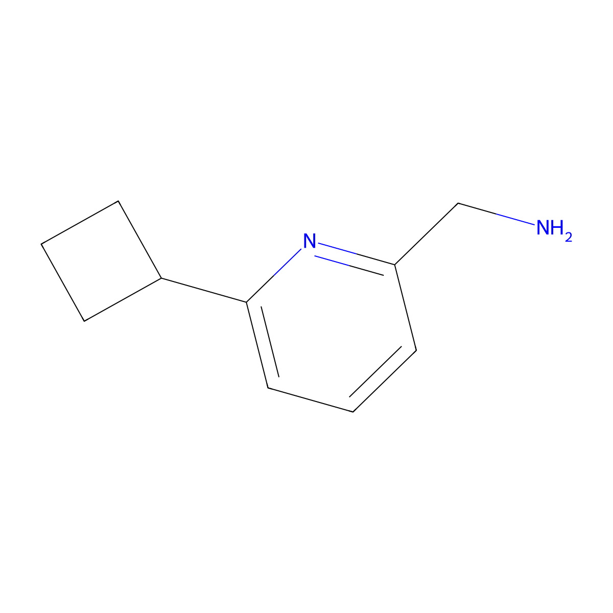 1-(6-Cyclobutylpyridin-2-yl)methanamine molecular structure, CAS 2034206-01-2