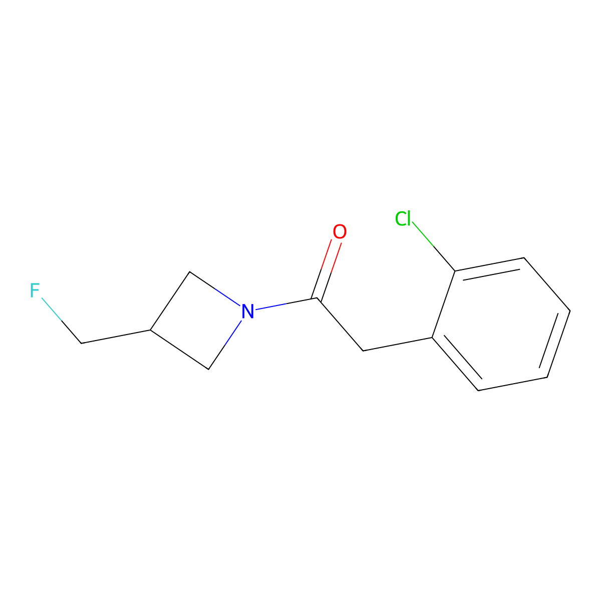 2-(2-Chlorophenyl)-1-(3-(fluoromethyl)azetidin-1-yl)ethanone molecular structure, CAS 2034206-46-5