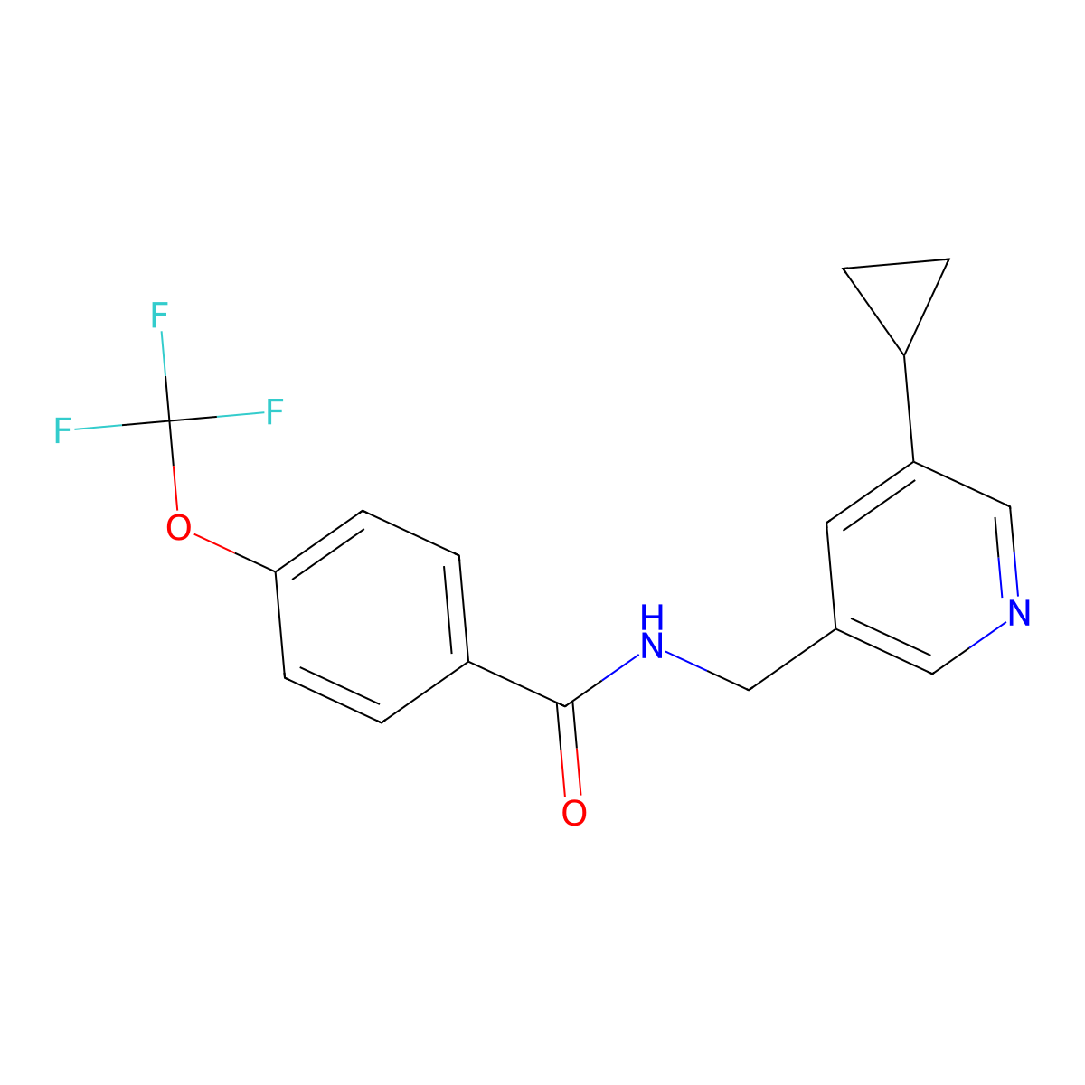 N-[(5-cyclopropylpyridin-3-yl)methyl]-4-(trifluoromethoxy)benzamide molecular structure, CAS 2034206-52-3