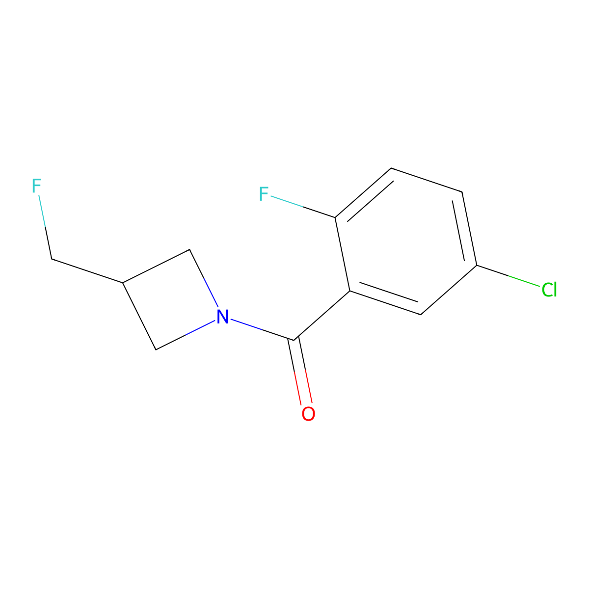 (5-Chloro-2-fluorophenyl)(3-(fluoromethyl)azetidin-1-yl)methanone molecular structure, CAS 2034206-60-3