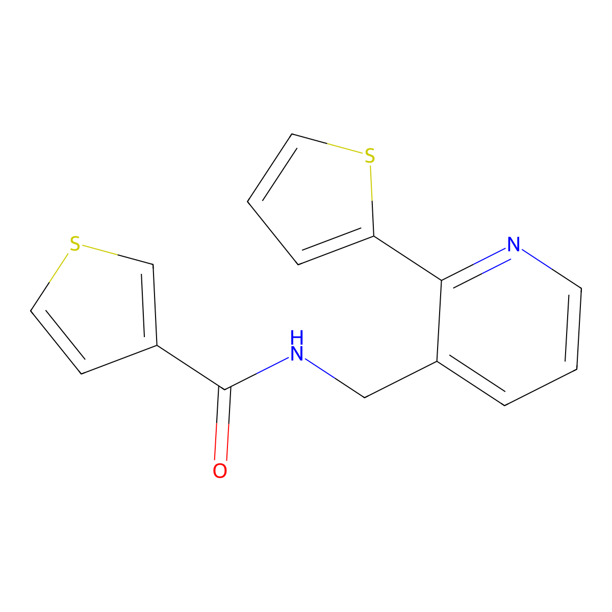 N-((2-(thiophen-2-yl)pyridin-3-yl)methyl)thiophene-3-carboxamide molecular structure, CAS 2034206-64-7