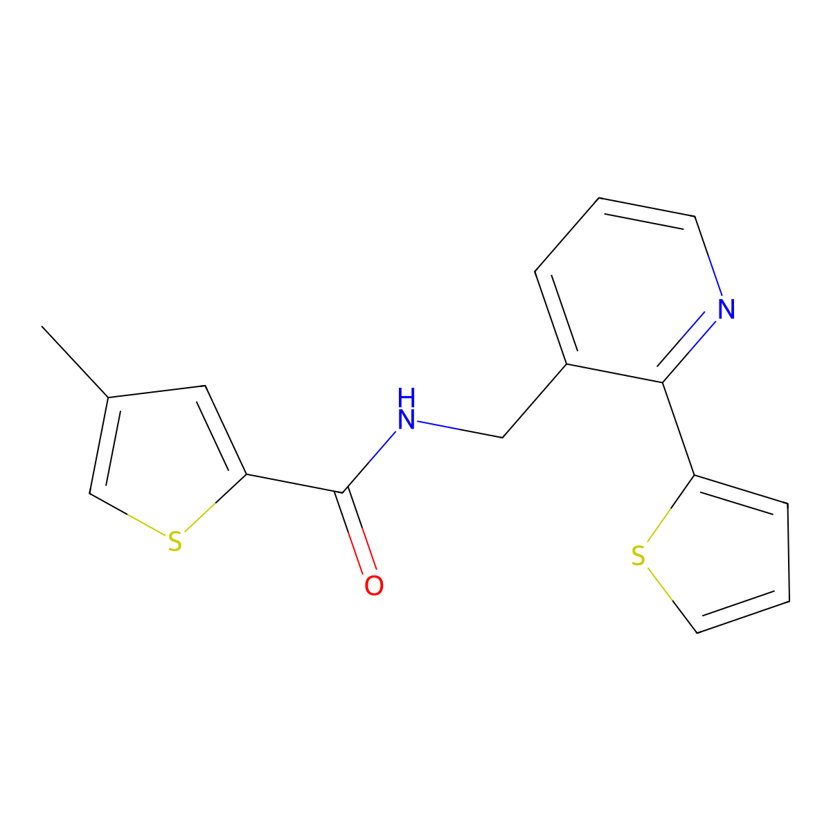 4-methyl-N-((2-(thiophen-2-yl)pyridin-3-yl)methyl)thiophene-2-carboxamide molecular structure, CAS 2034206-70-5