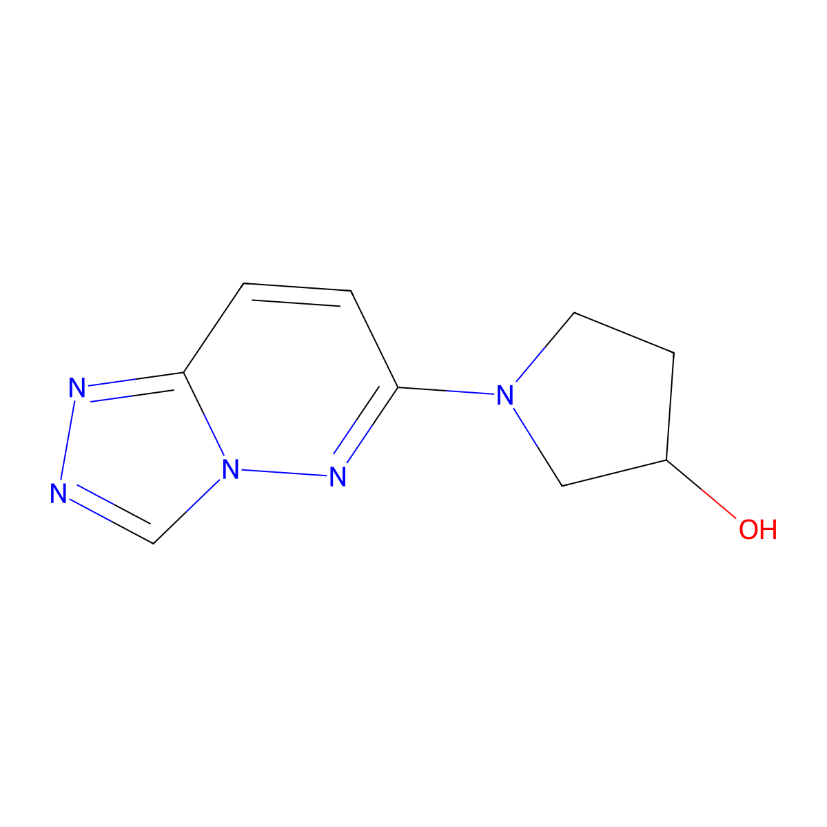 1-{[1,2,4]Triazolo[4,3-b]pyridazin-6-yl}pyrrolidin-3-ol molecular structure, CAS 2034207-45-7