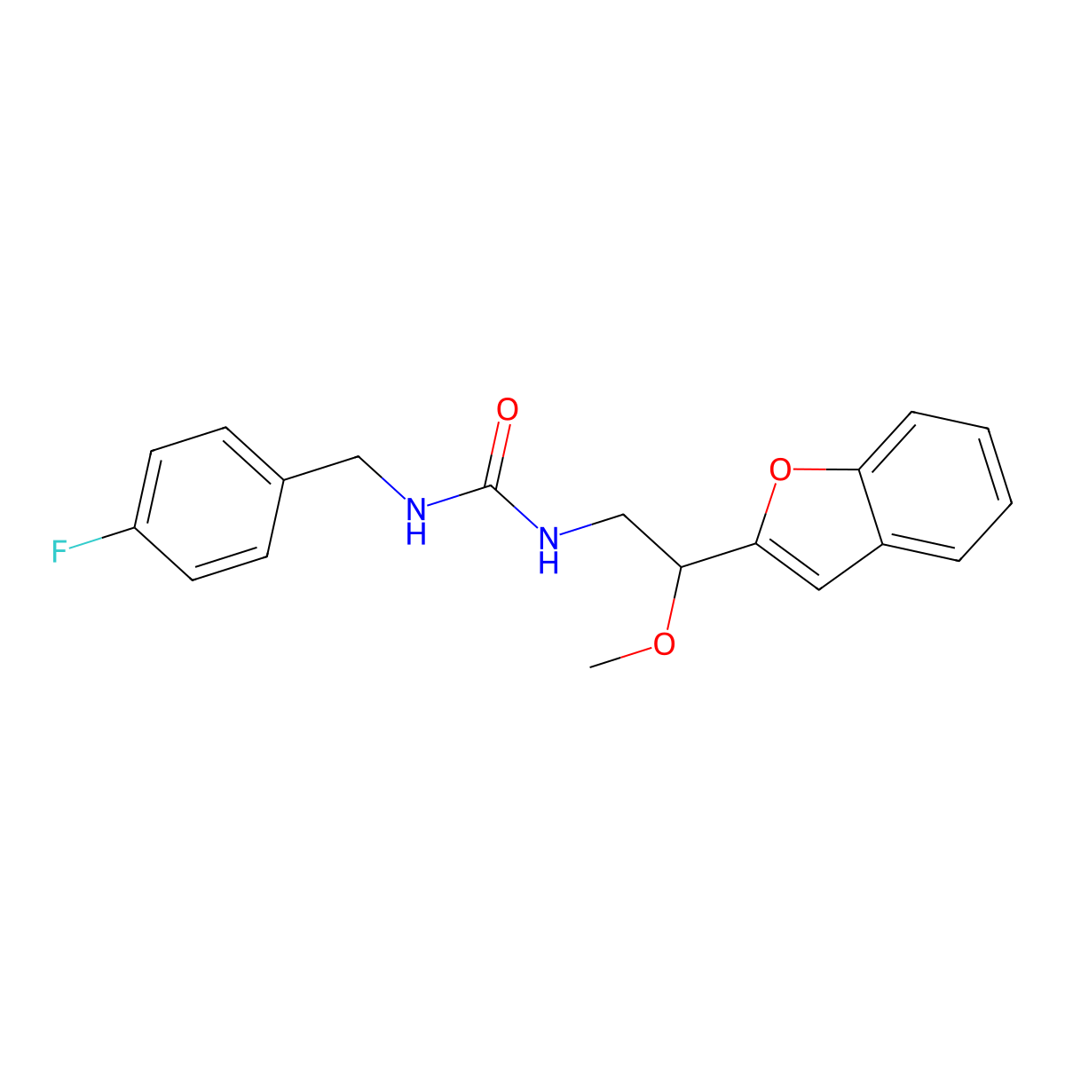 1-(2-(Benzofuran-2-yl)-2-methoxyethyl)-3-(4-fluorobenzyl)urea molecular structure, CAS 2034207-51-5