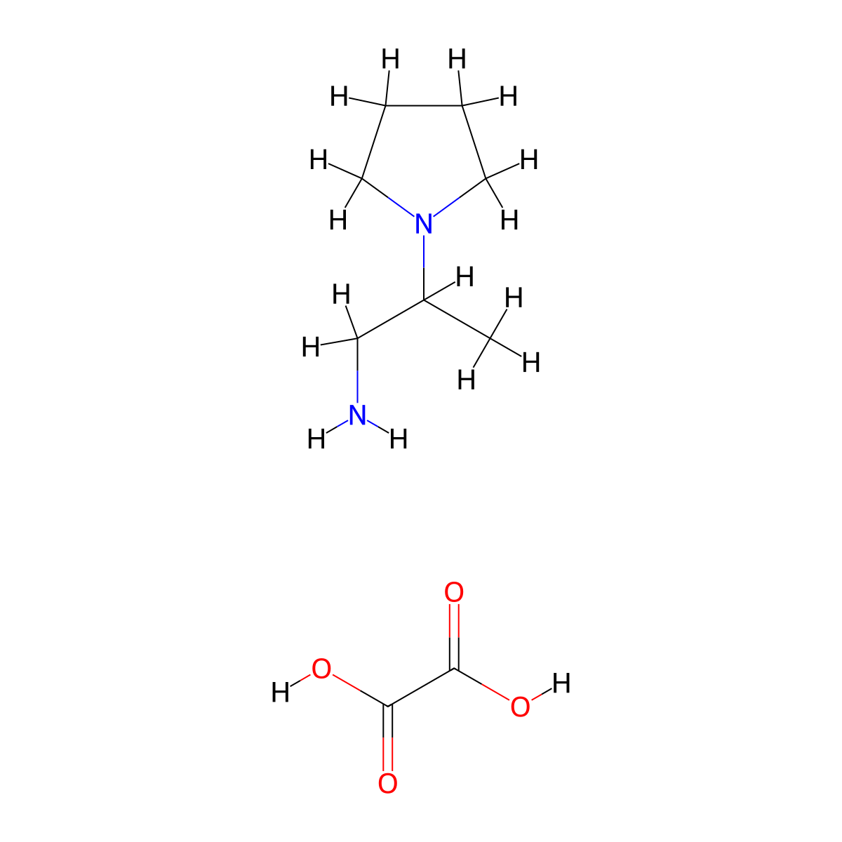 2-(Pyrrolidin-1-yl)propan-1-amine oxalate molecular structure, CAS 2034207-82-2