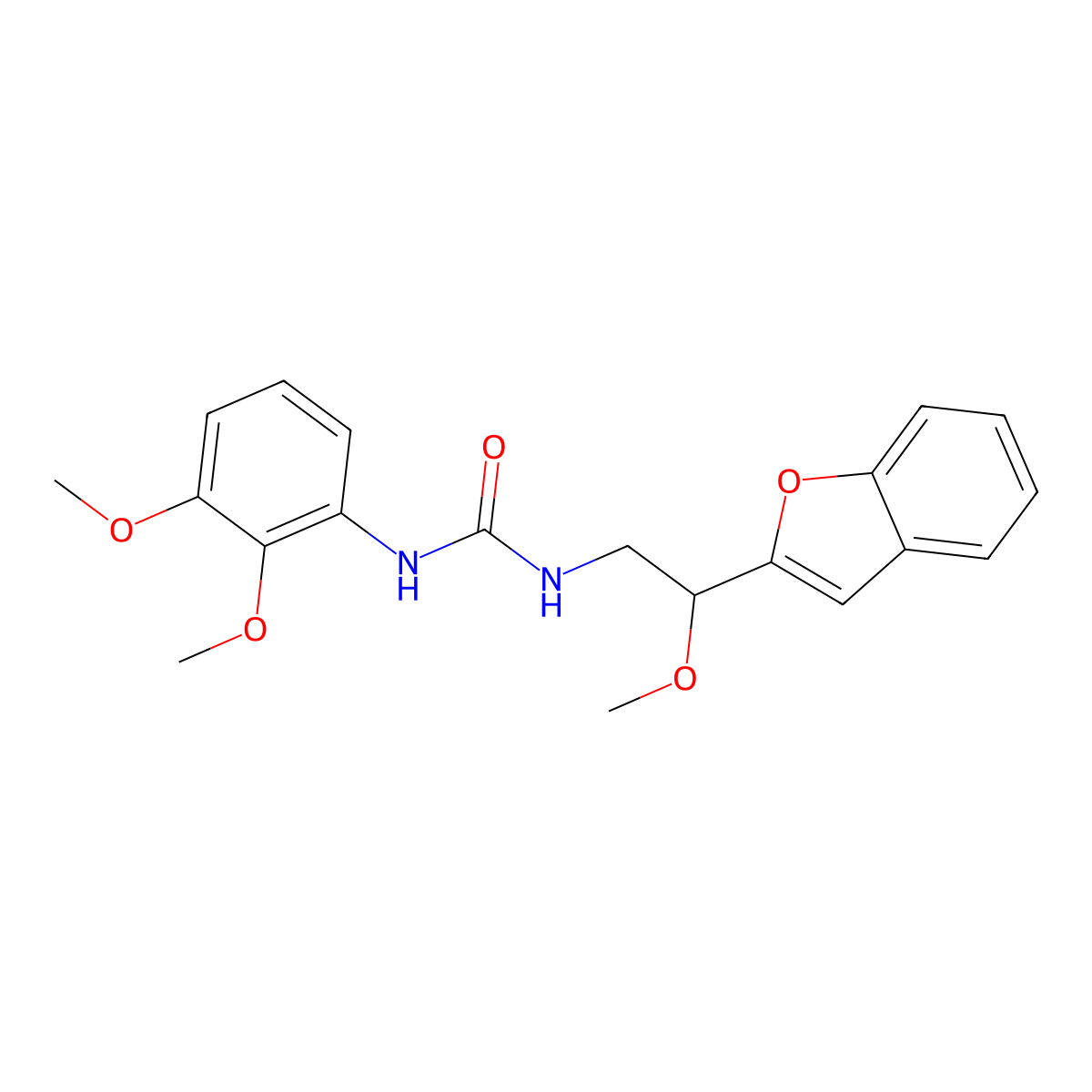 1-(2-(Benzofuran-2-yl)-2-methoxyethyl)-3-(2,3-dimethoxyphenyl)urea molecular structure, CAS 2034207-85-5
