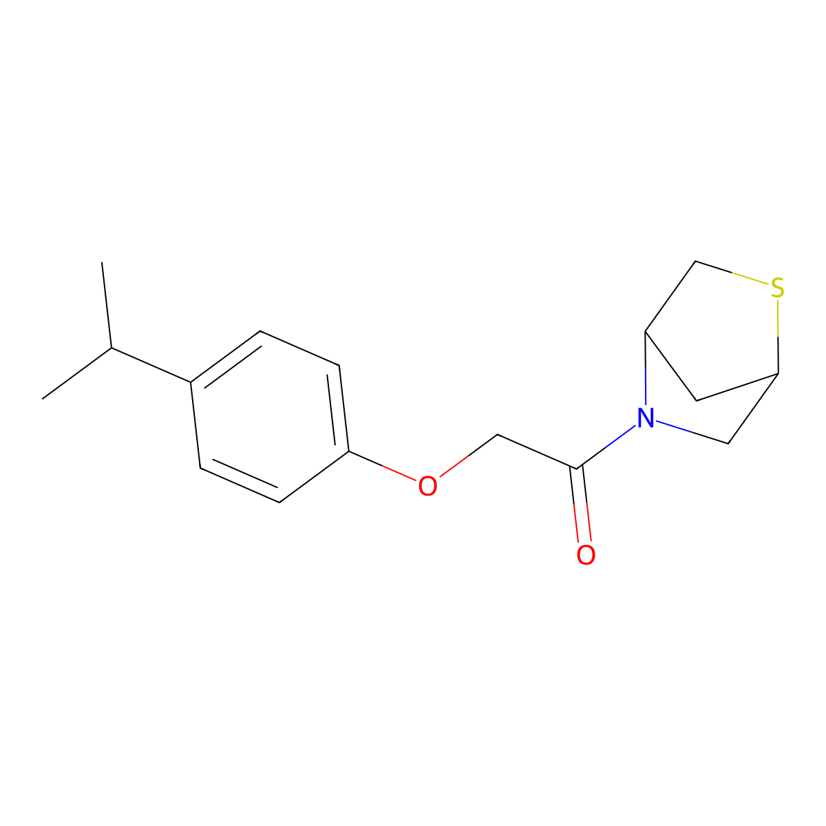 1-(2-Thia-5-azabicyclo[2.2.1]heptan-5-yl)-2-(4-isopropylphenoxy)ethanone molecular structure, CAS 2034208-05-2