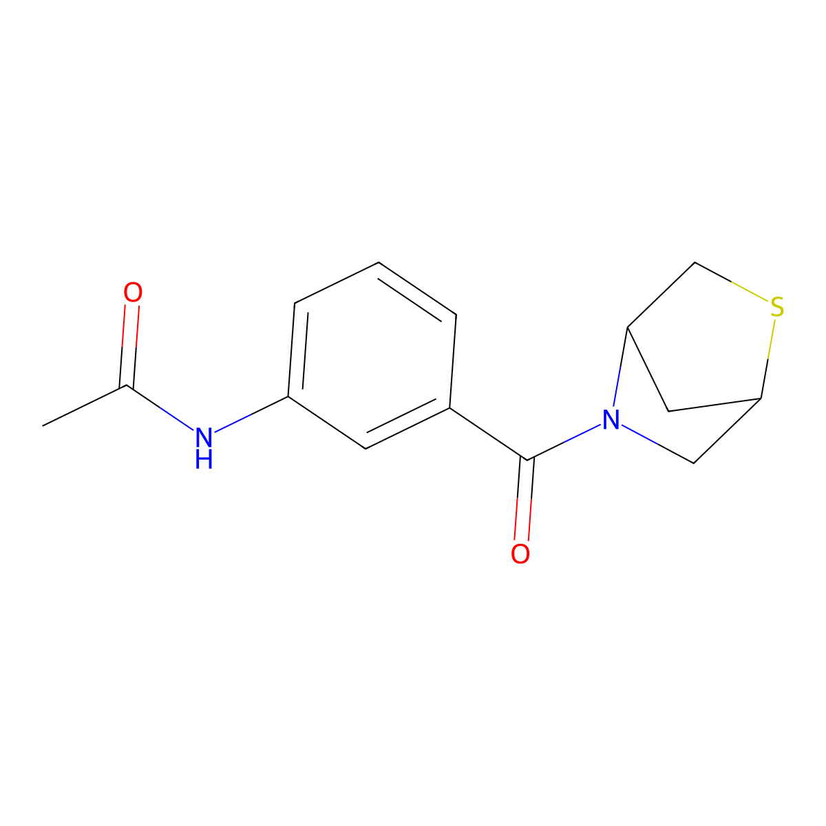 N-(3-{2-thia-5-azabicyclo[2.2.1]heptane-5-carbonyl}phenyl)acetamide molecular structure, CAS 2034208-54-1