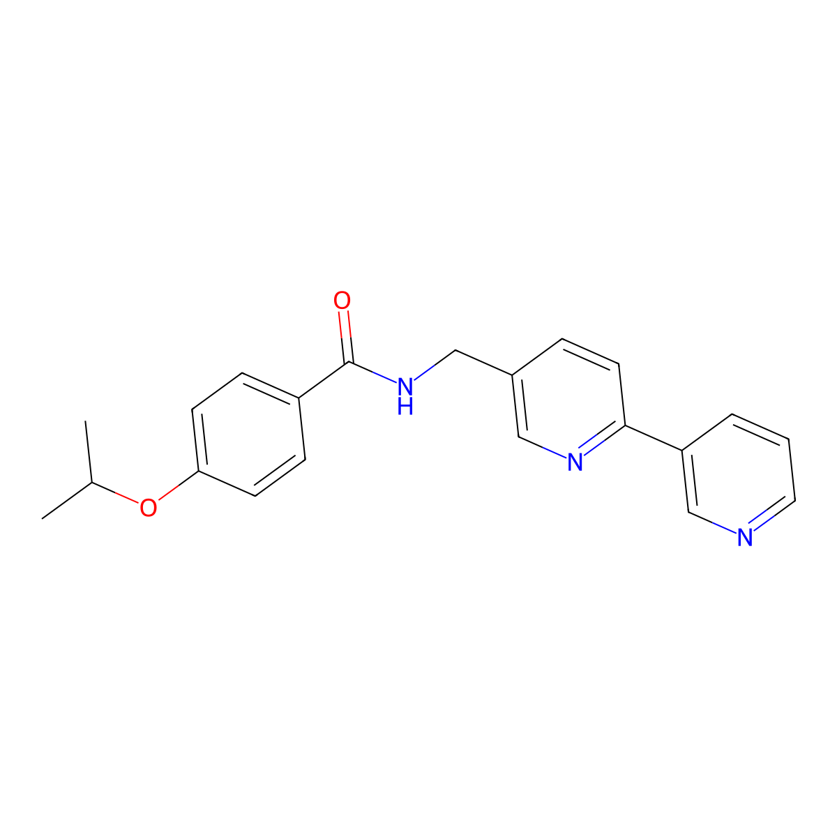 N-([2,3'-bipyridin]-5-ylmethyl)-4-isopropoxybenzamide molecular structure, CAS 2034208-56-3