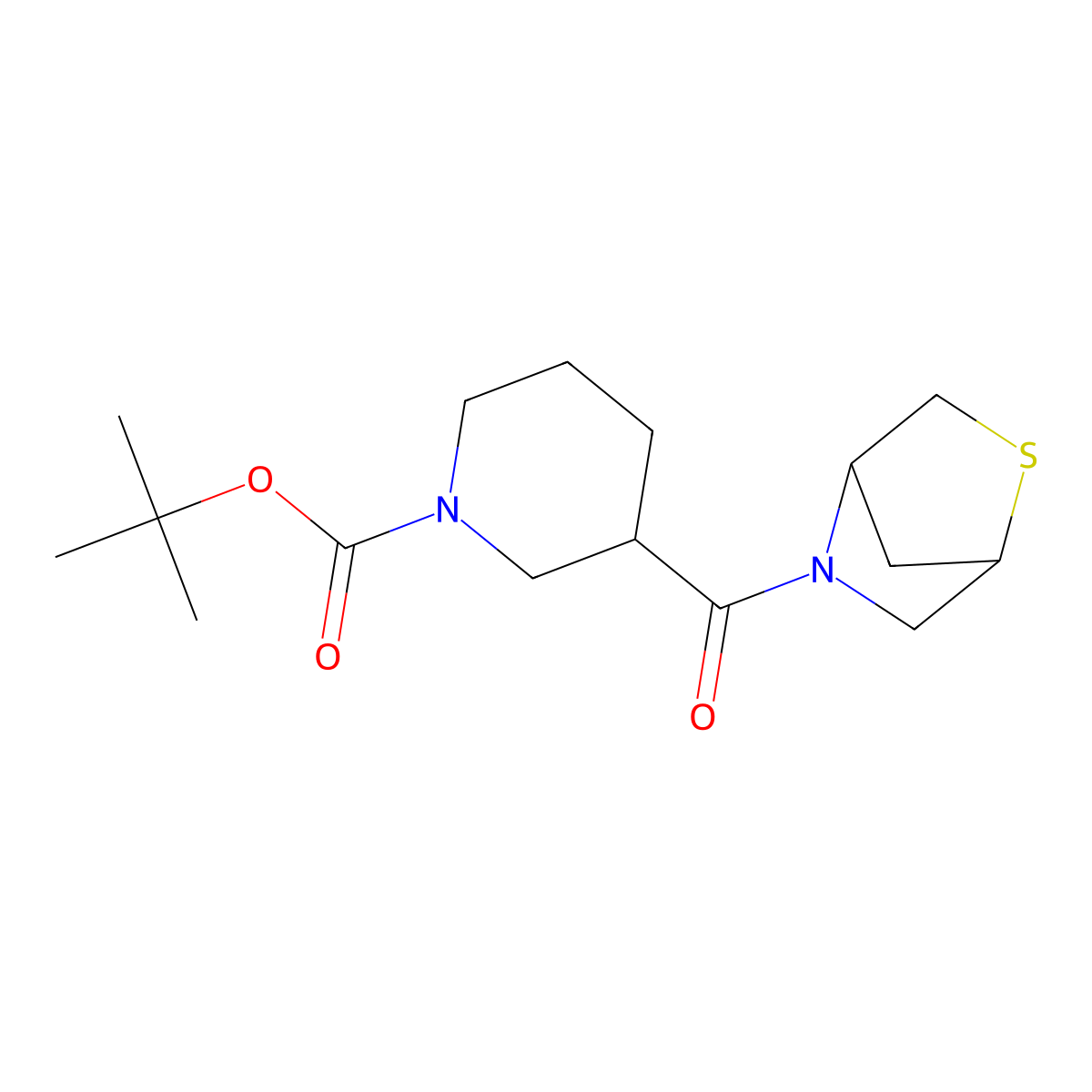 Tert-butyl 3-(2-thia-5-azabicyclo[2.2.1]heptane-5-carbonyl)piperidine-1-carboxylate molecular structure, CAS 2034208-65-4