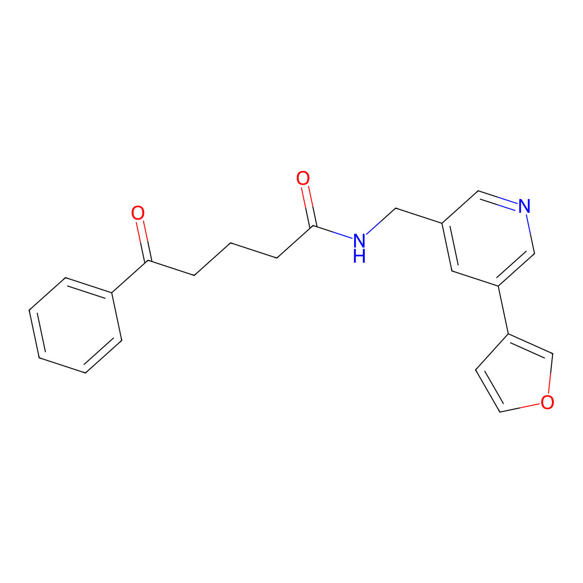 N-{[5-(furan-3-yl)pyridin-3-yl]methyl}-5-oxo-5-phenylpentanamide molecular structure, CAS 2034209-64-6