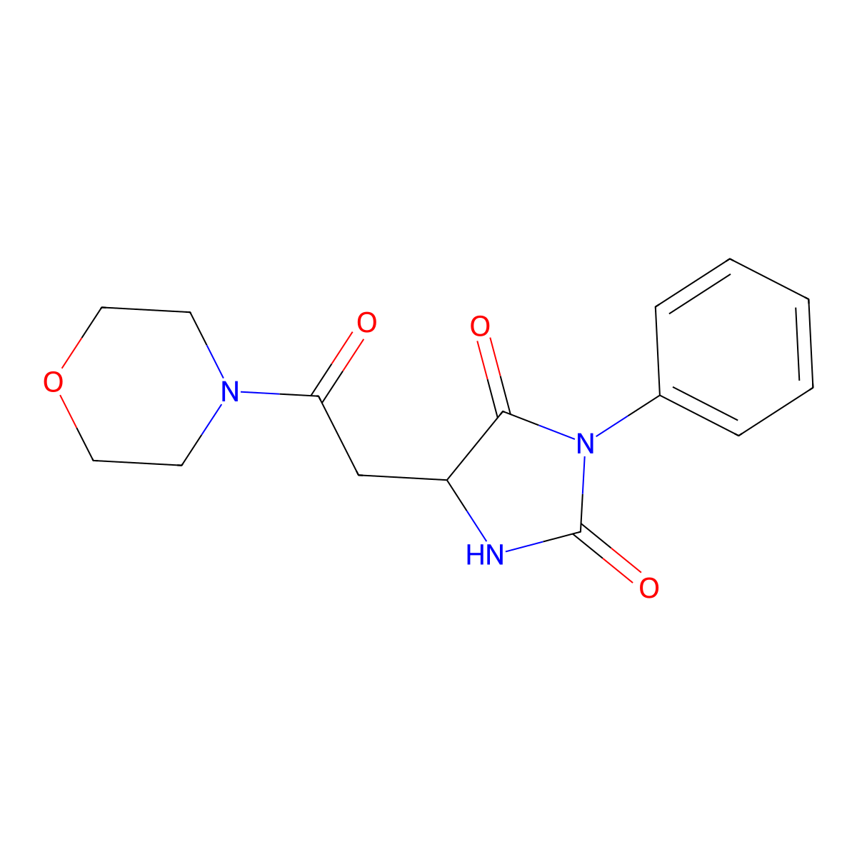 5-(2-Morpholino-2-oxoethyl)-3-phenylimidazolidine-2,4-dione molecular structure, CAS 2034209-68-0