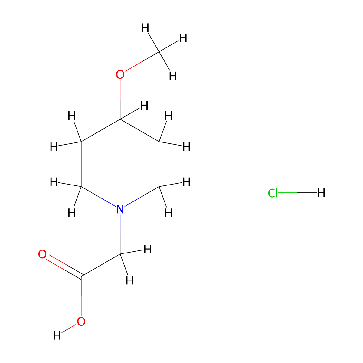 2-(4-Methoxypiperidin-1-yl)acetic acid hydrochloride molecular structure, CAS 2034209-81-7