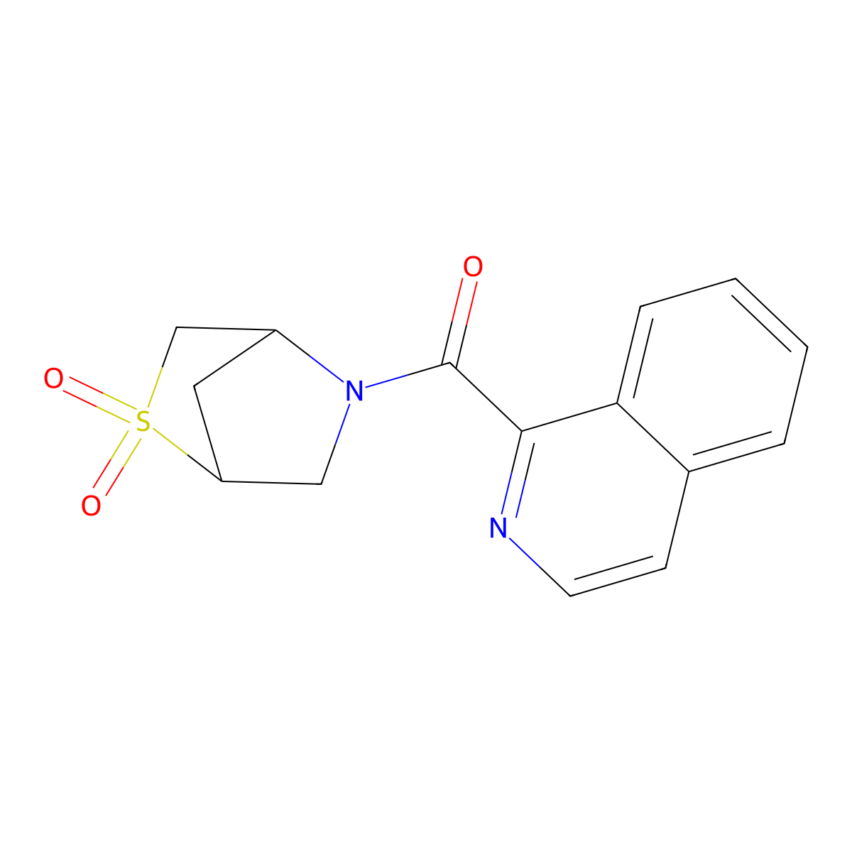 (2,2-Dioxido-2-thia-5-azabicyclo[2.2.1]heptan-5-yl)(isoquinolin-1-yl)methanone molecular structure, CAS 2034210-20-1