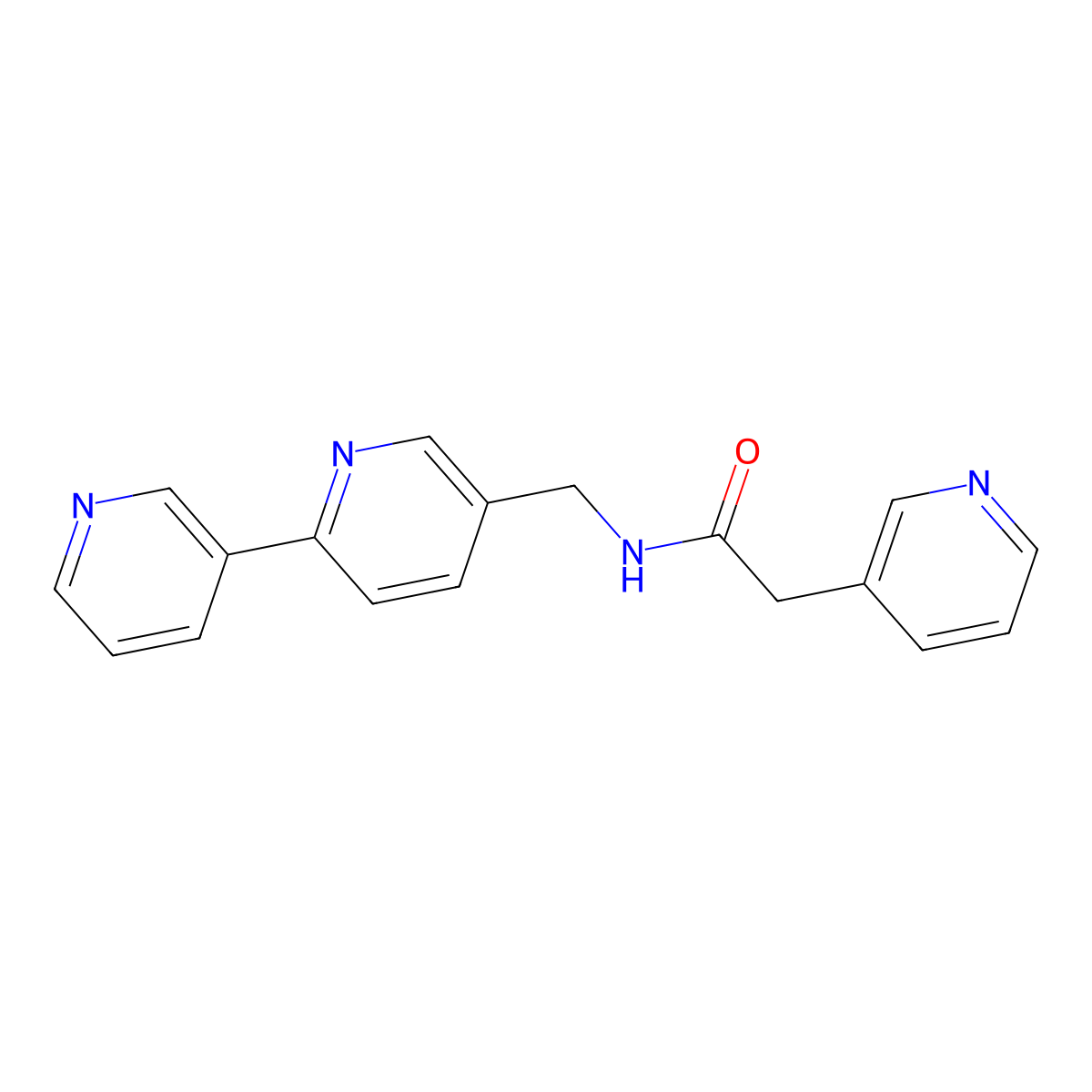 N-({[2,3'-bipyridine]-5-yl}methyl)-2-(pyridin-3-yl)acetamide molecular structure, CAS 2034210-40-5