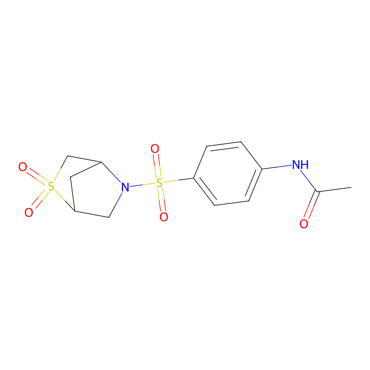 N-[4-({2,2-dioxo-2lambda6-thia-5-azabicyclo[2.2.1]heptan-5-yl}sulfonyl)phenyl]acetamide molecular structure, CAS 2034222-42-7