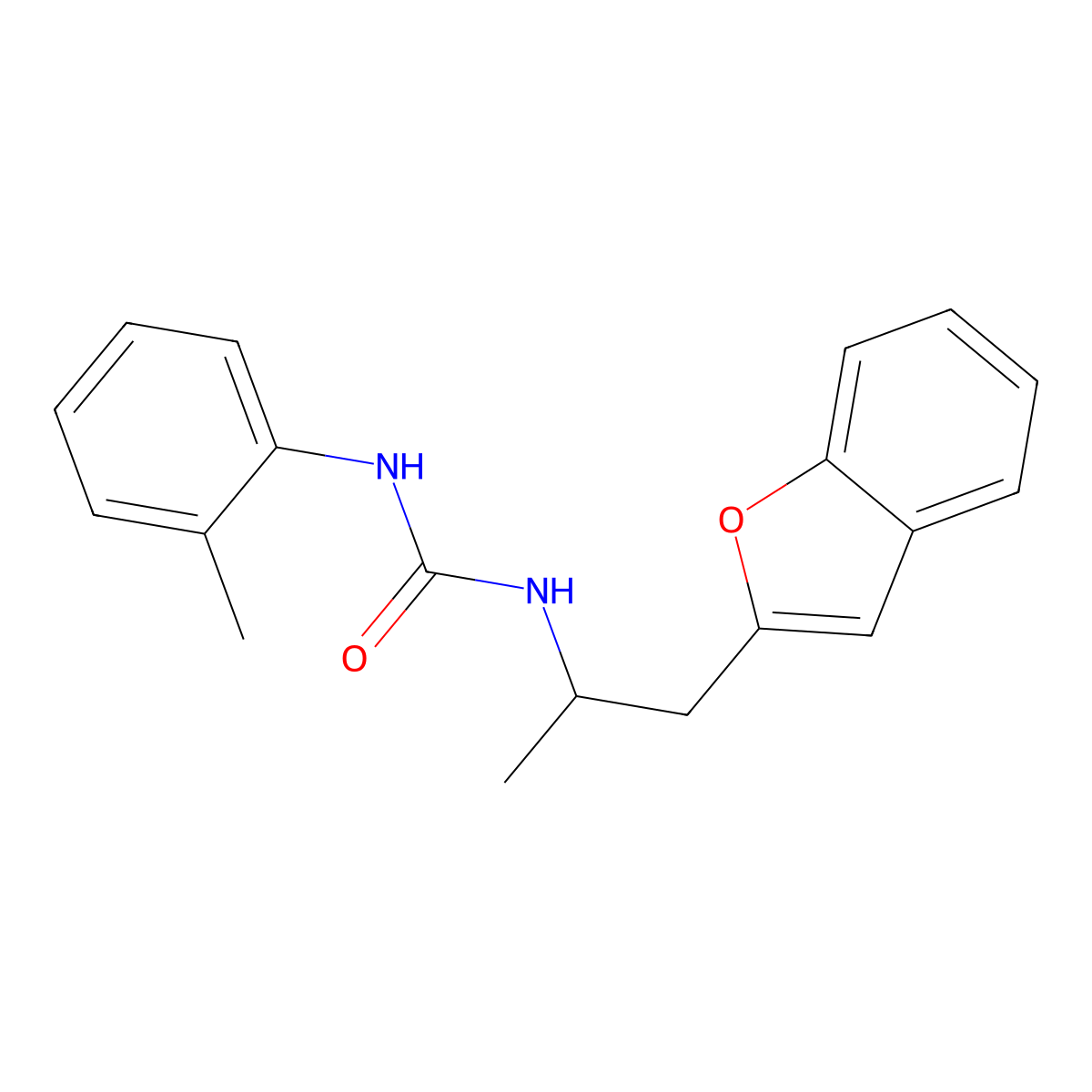 1-(1-(Benzofuran-2-yl)propan-2-yl)-3-(o-tolyl)urea molecular structure, CAS 2034222-74-5