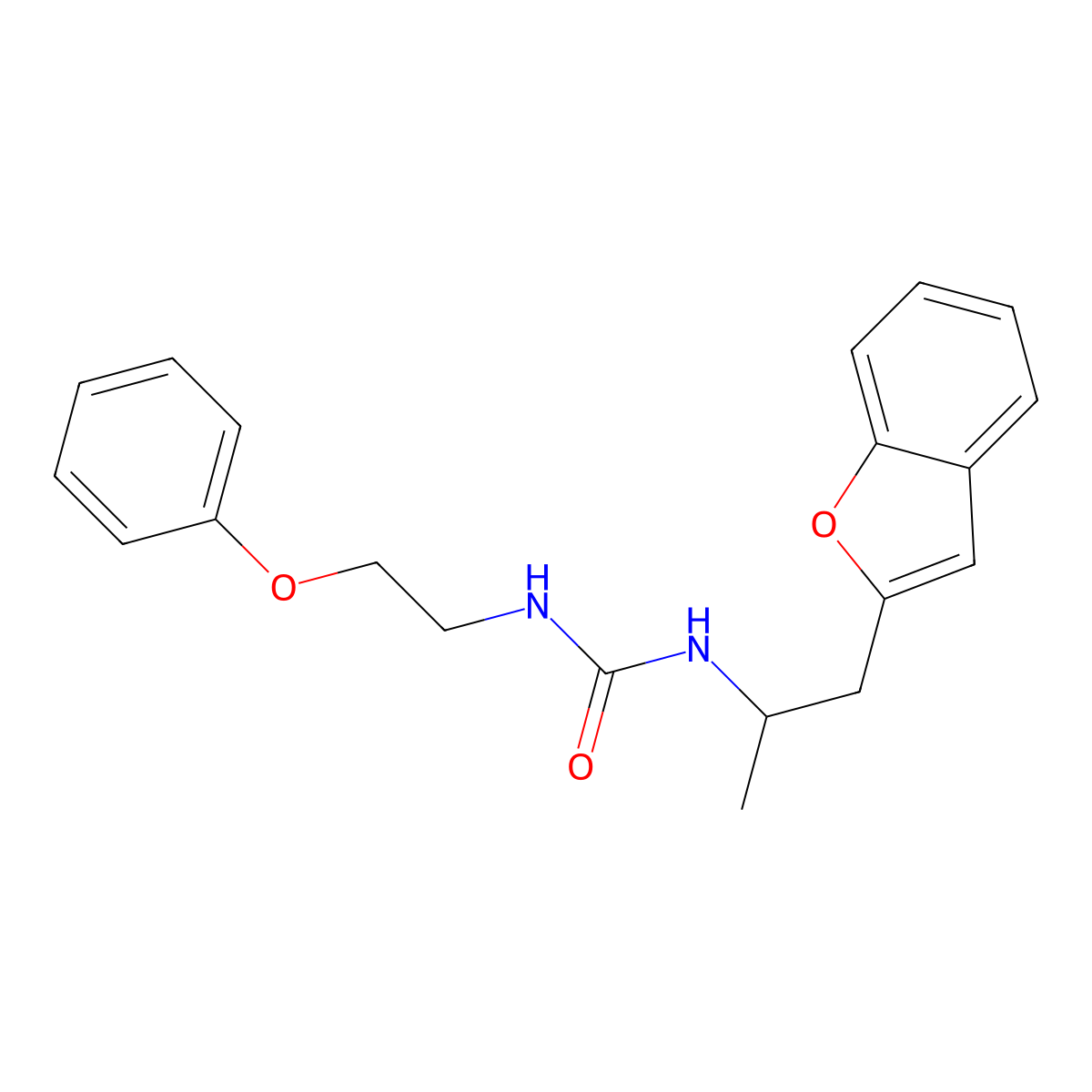 1-(1-(Benzofuran-2-yl)propan-2-yl)-3-(2-phenoxyethyl)urea molecular structure, CAS 2034222-86-9