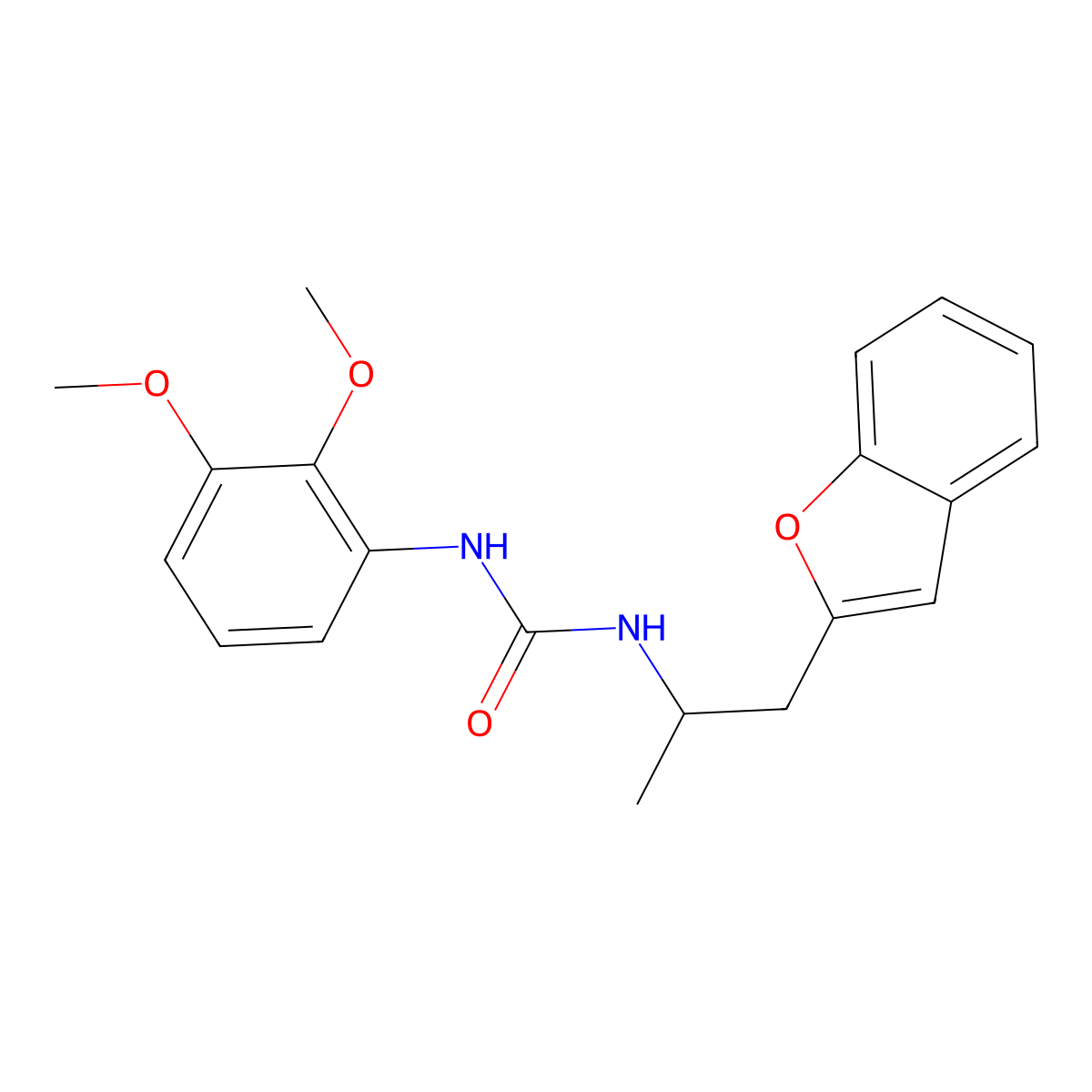 1-(1-(Benzofuran-2-yl)propan-2-yl)-3-(2,3-dimethoxyphenyl)urea molecular structure, CAS 2034222-89-2