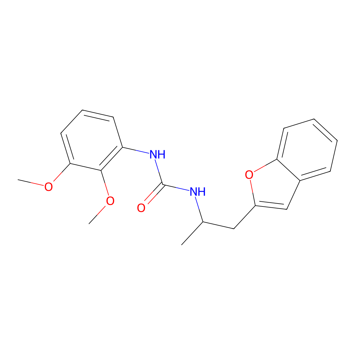 1-(1-(Benzofuran-2-yl)propan-2-yl)-3-(2,3-dimethoxyphenyl)urea molecular structure, CAS 2034222-89-2