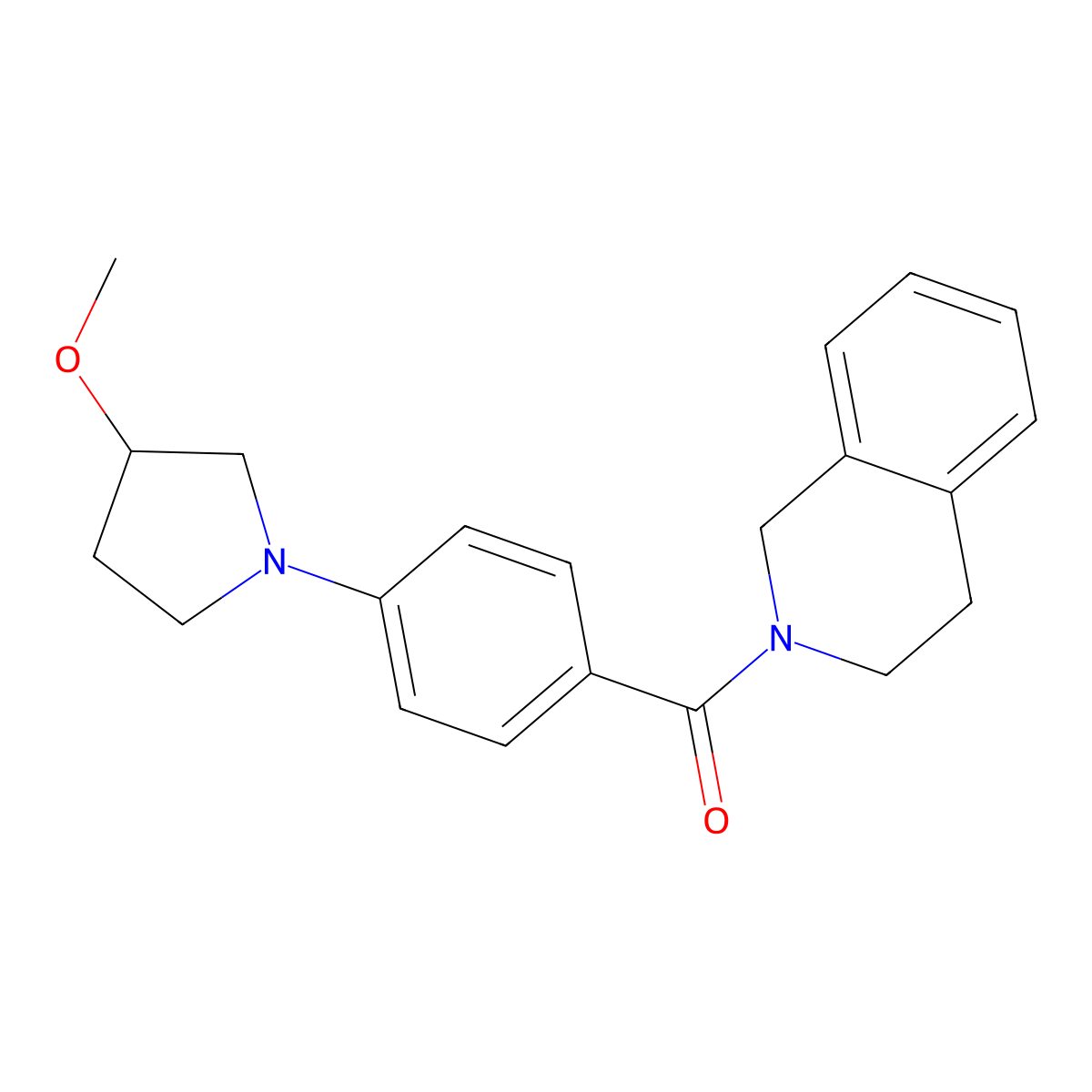 (3,4-dihydroisoquinolin-2(1H)-yl)(4-(3-methoxypyrrolidin-1-yl)phenyl)methanone molecular structure, CAS 2034223-13-5