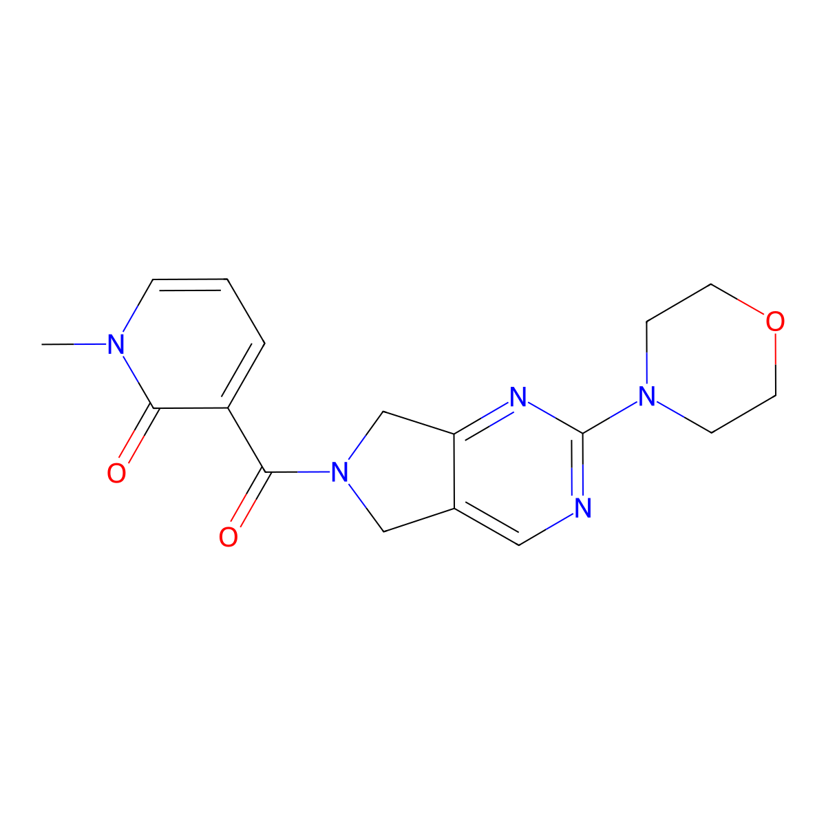 1-methyl-3-(2-morpholino-6,7-dihydro-5H-pyrrolo[3,4-d]pyrimidine-6-carbonyl)pyridin-2(1H)-one molecular structure, CAS 2034223-82-8