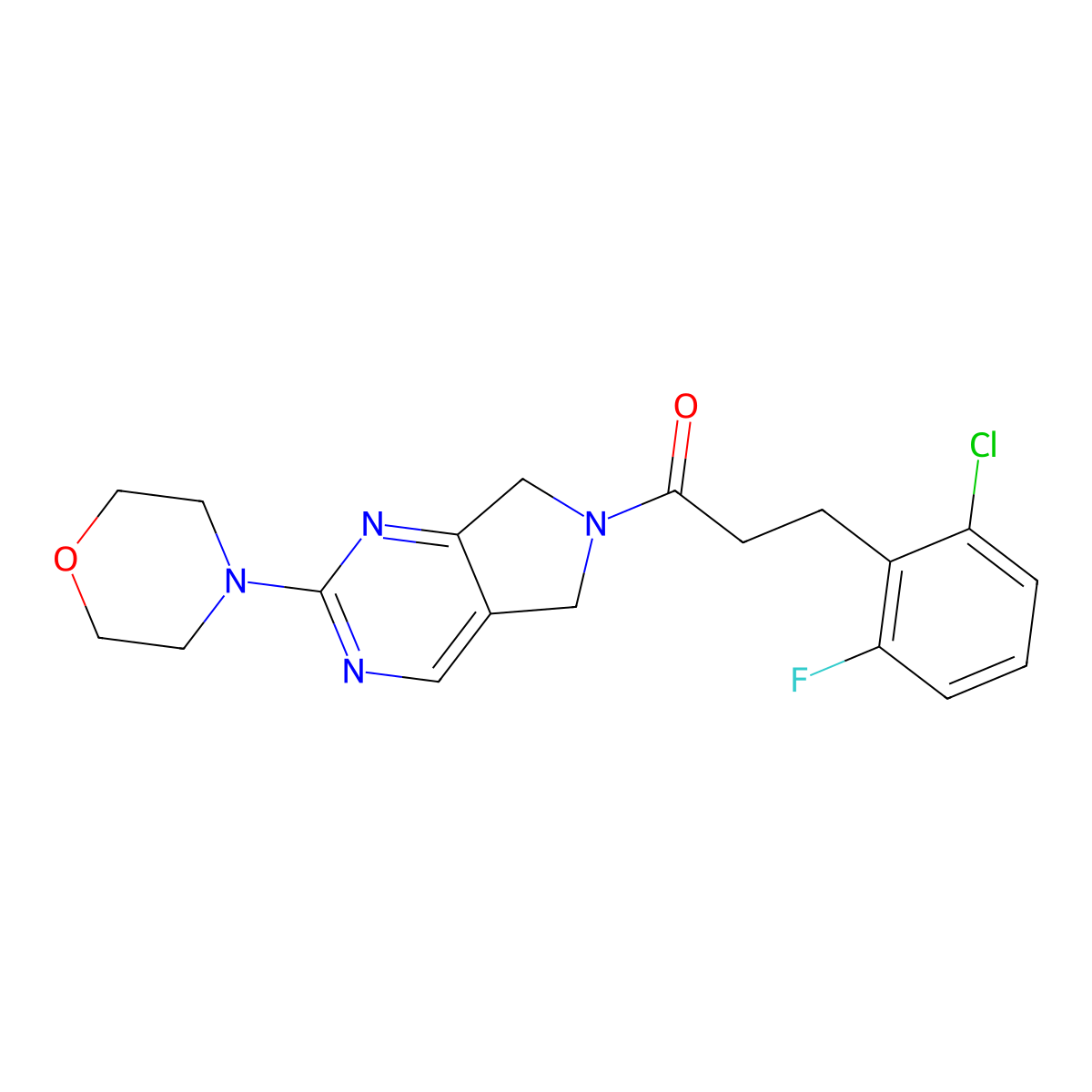 3-(2-chloro-6-fluorophenyl)-1-(2-morpholino-5H-pyrrolo[3,4-d]pyrimidin-6(7H)-yl)propan-1-one molecular structure, CAS 2034224-05-8