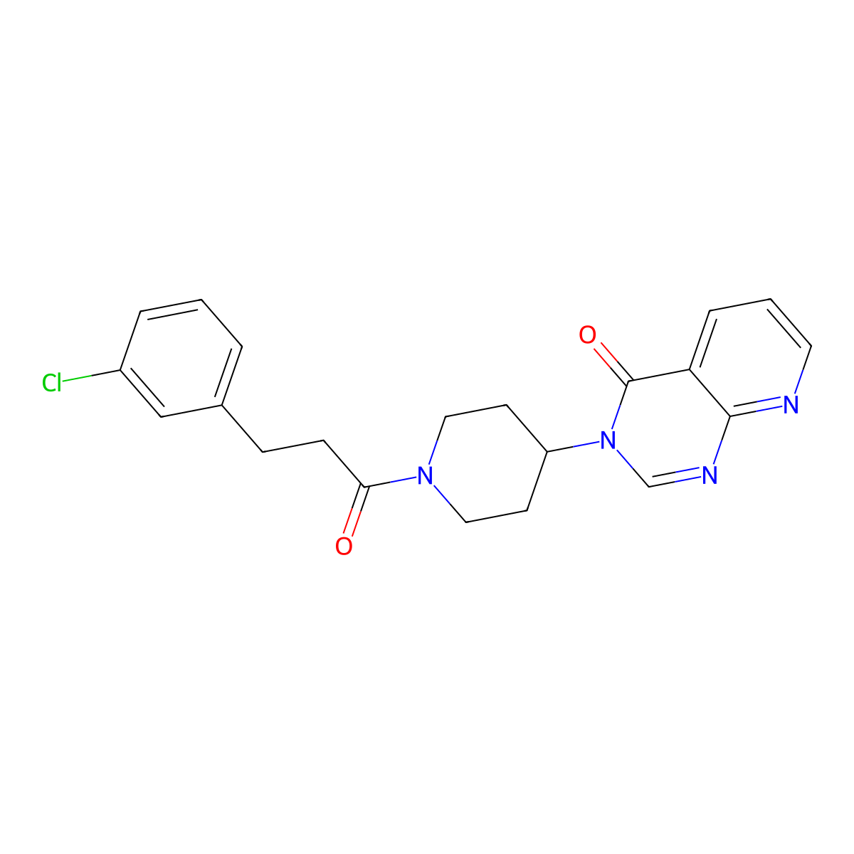 3-(1-(3-(3-chlorophenyl)propanoyl)piperidin-4-yl)pyrido[2,3-d]pyrimidin-4(3H)-one molecular structure, CAS 2034224-85-4