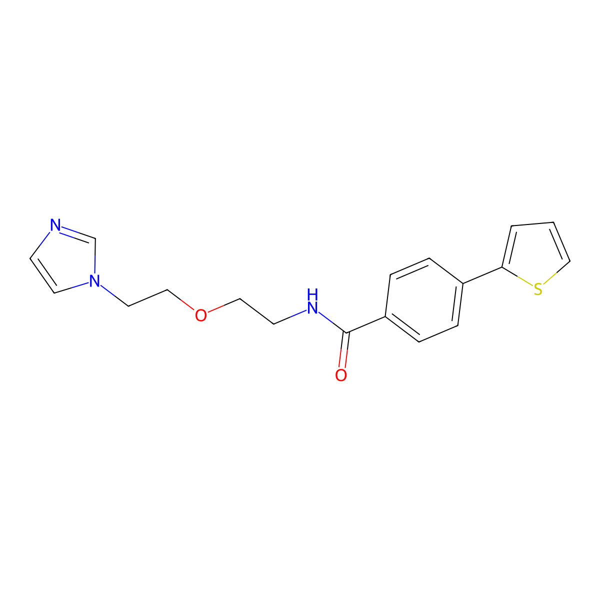 N-{2-[2-(1H-imidazol-1-yl)ethoxy]ethyl}-4-(thiophen-2-yl)benzamide molecular structure, CAS 2034225-01-7