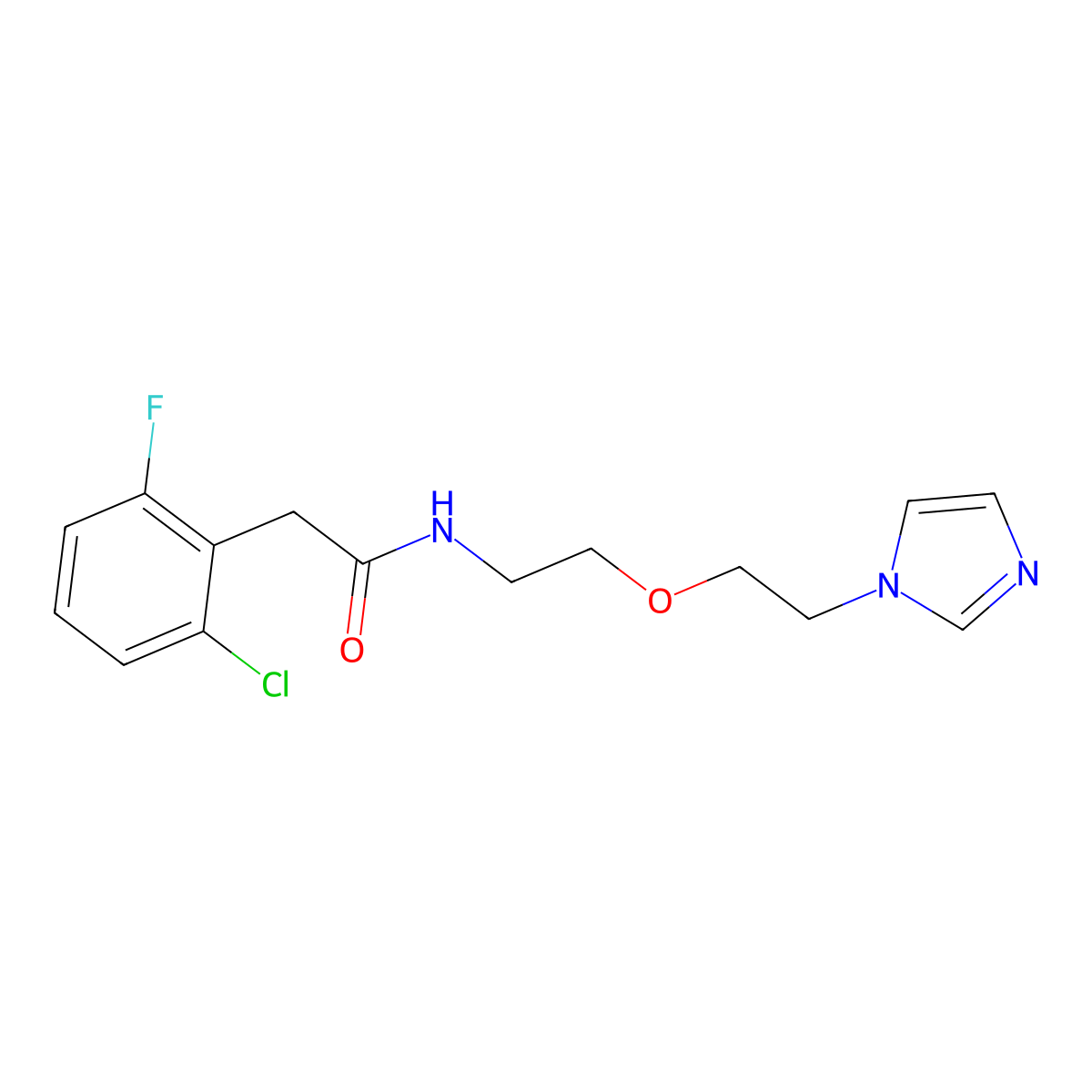 N-(2-(2-(1H-imidazol-1-yl)ethoxy)ethyl)-2-(2-chloro-6-fluorophenyl)acetamide molecular structure, CAS 2034225-04-0