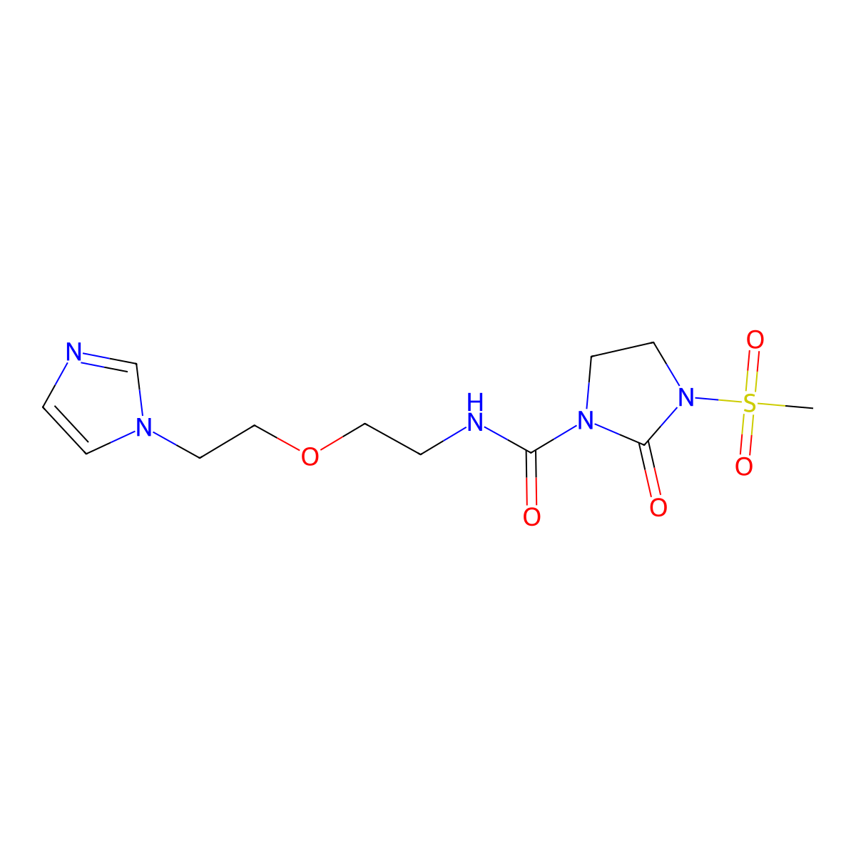 N-(2-(2-(1H-imidazol-1-yl)ethoxy)ethyl)-3-(methylsulfonyl)-2-oxoimidazolidine-1-carboxamide molecular structure, CAS 2034225-21-1