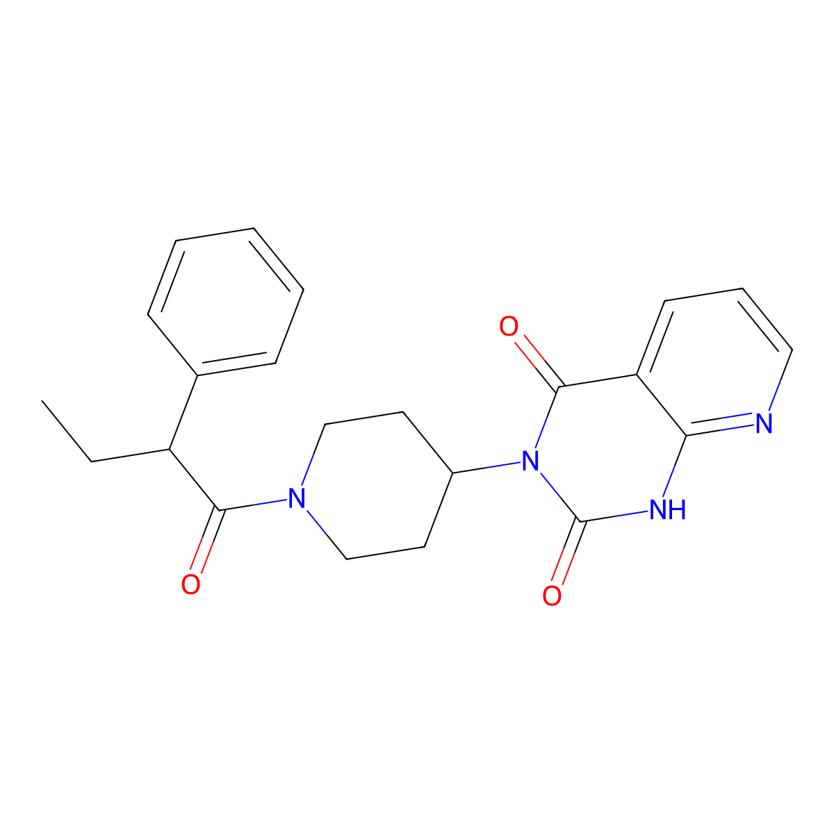 3-(1-(2-phenylbutanoyl)piperidin-4-yl)pyrido[2,3-d]pyrimidine-2,4(1H,3H)-dione molecular structure, CAS 2034225-51-7