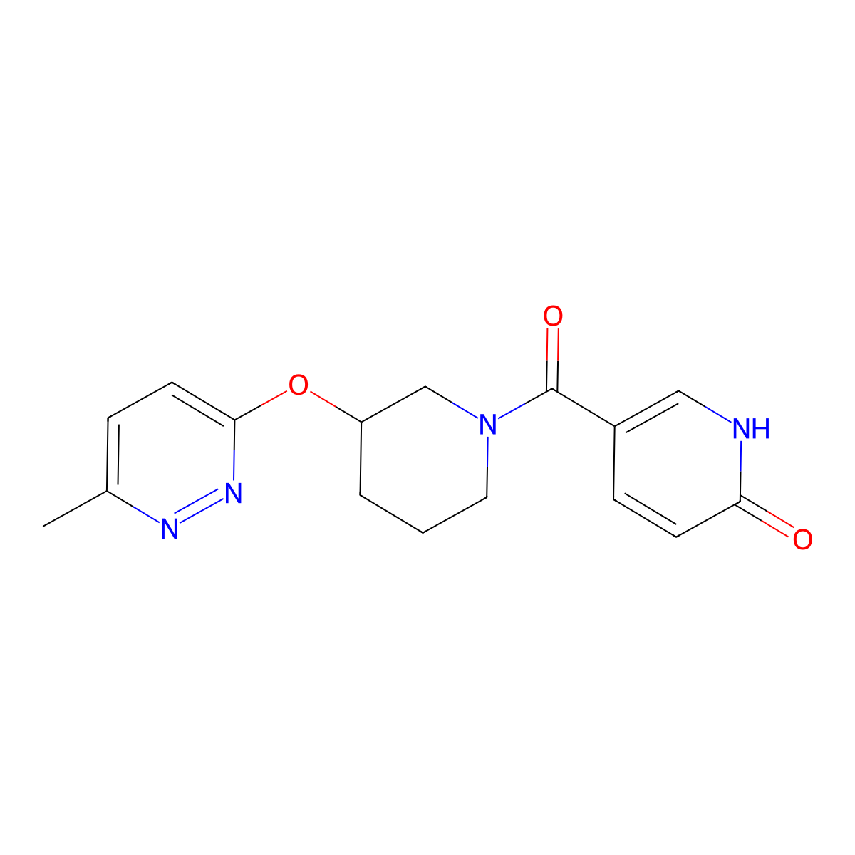 5-(3-((6-methylpyridazin-3-yl)oxy)piperidine-1-carbonyl)pyridin-2(1H)-one molecular structure, CAS 2034225-83-5
