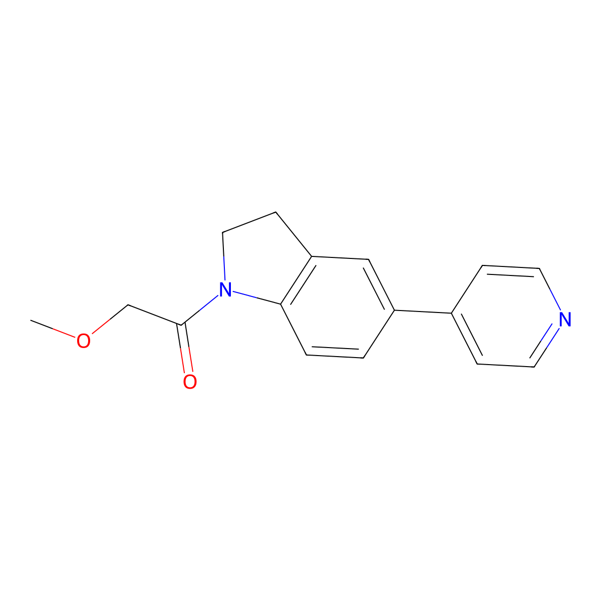2-Methoxy-1-(5-(pyridin-4-yl)indolin-1-yl)ethanone molecular structure, CAS 2034226-19-0