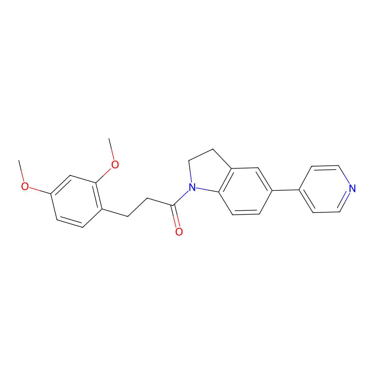 3-(2,4-Dimethoxyphenyl)-1-(5-(pyridin-4-yl)indolin-1-yl)propan-1-one molecular structure, CAS 2034226-23-6