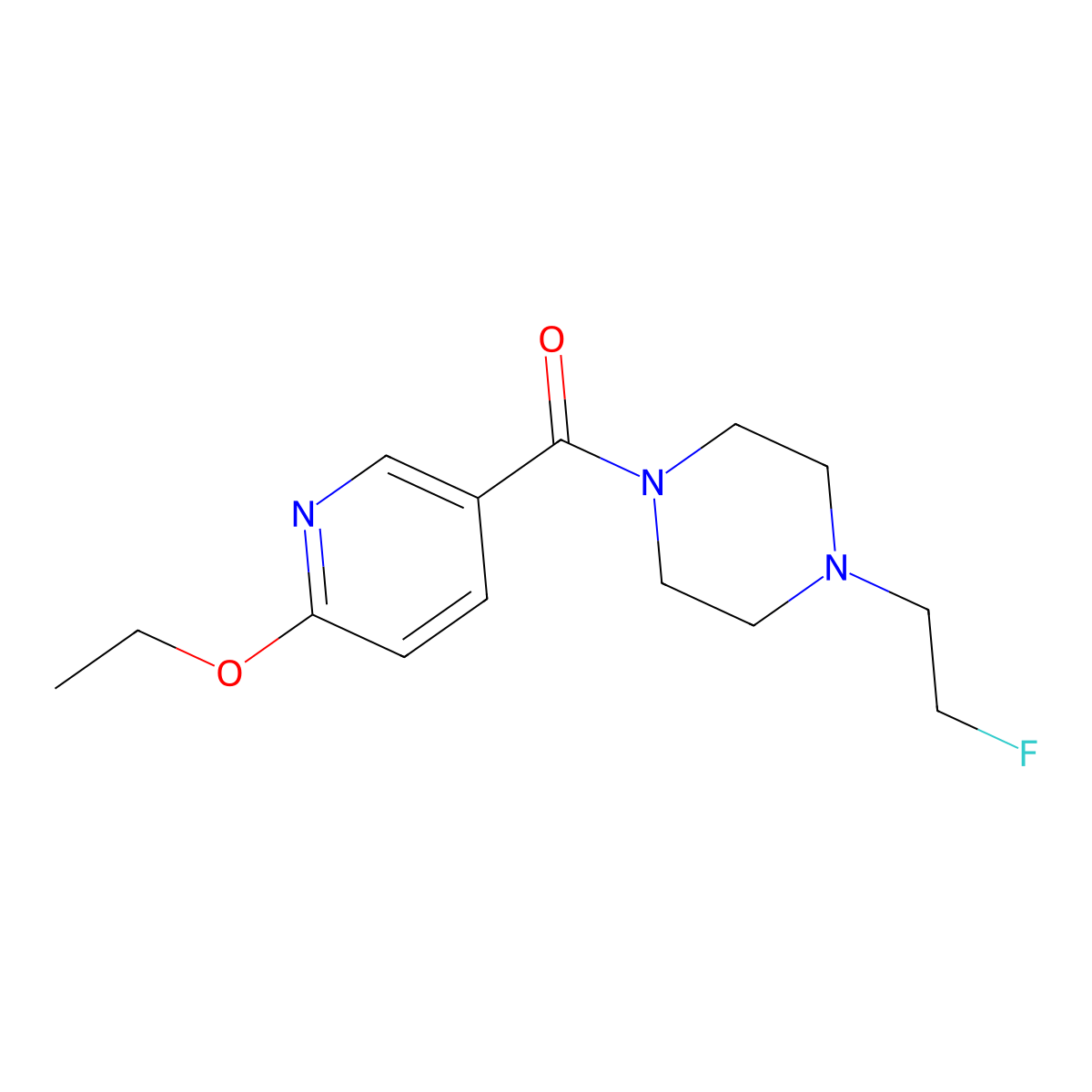 (6-Ethoxypyridin-3-yl)(4-(2-fluoroethyl)piperazin-1-yl)methanone molecular structure, CAS 2034226-34-9